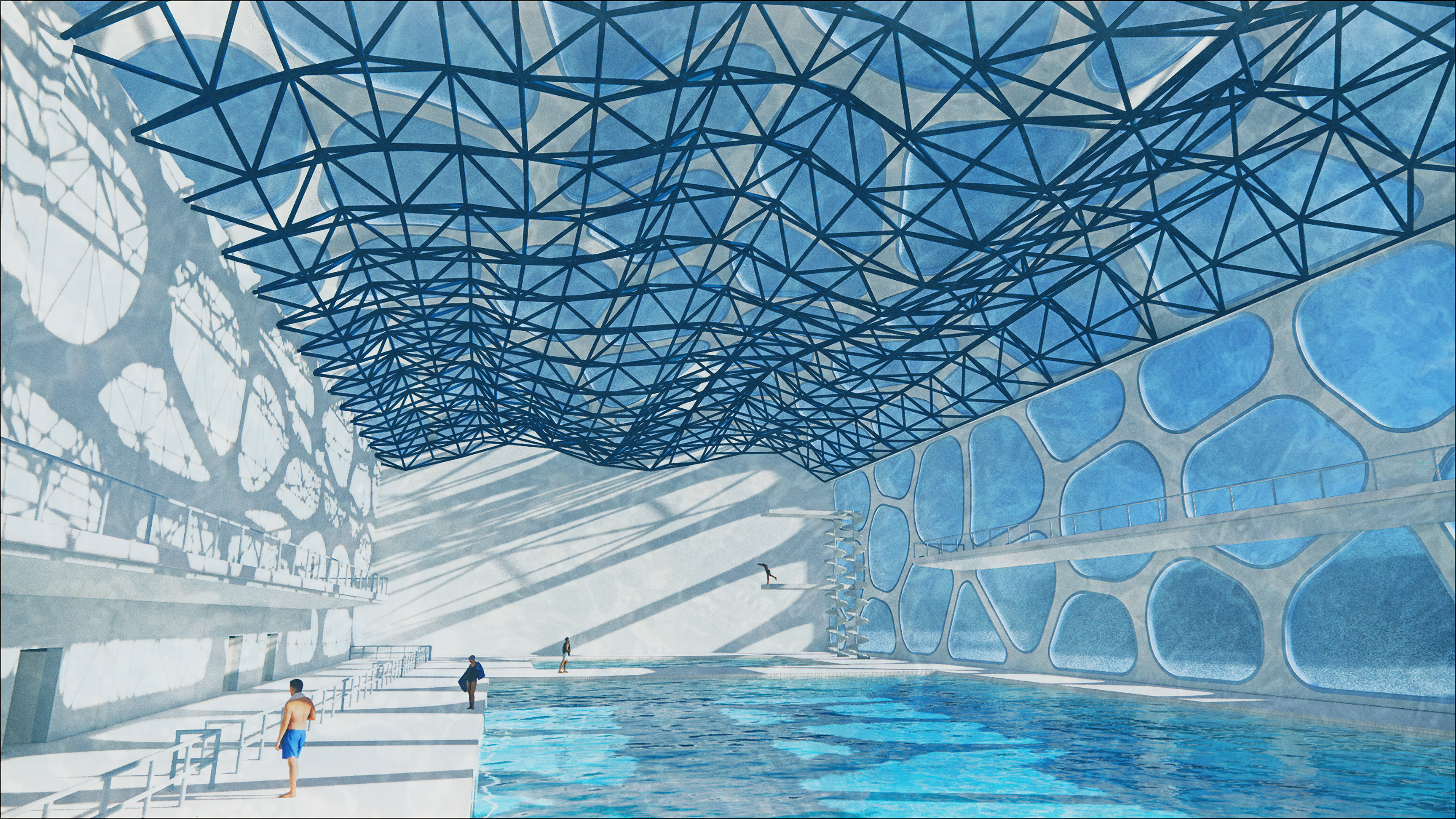 Aquatics Center Interior Perspective