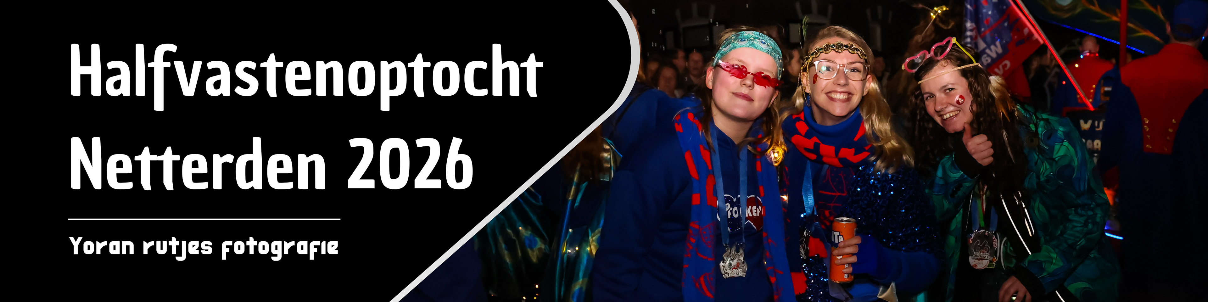 Dit is de banner van de Fotografie pagina van de halfvastenoptocht van Netterden van Shotsbyrutjes I Yoran Rutjes fotografie