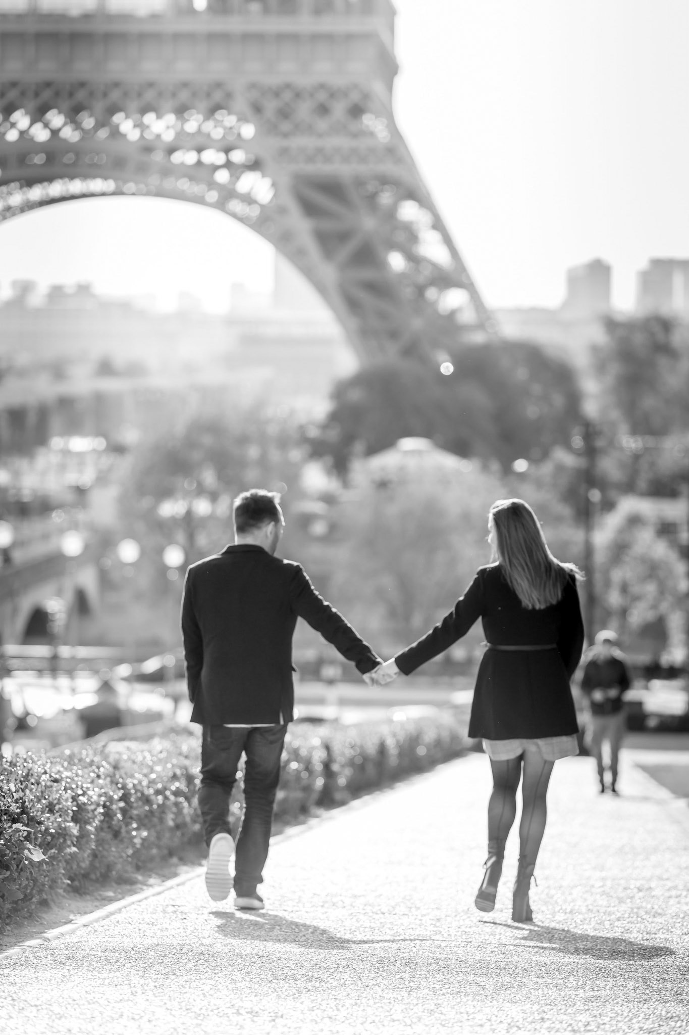 Strolling through the the streets of paris together - Photography under the Eiffel Tower, Paris, France