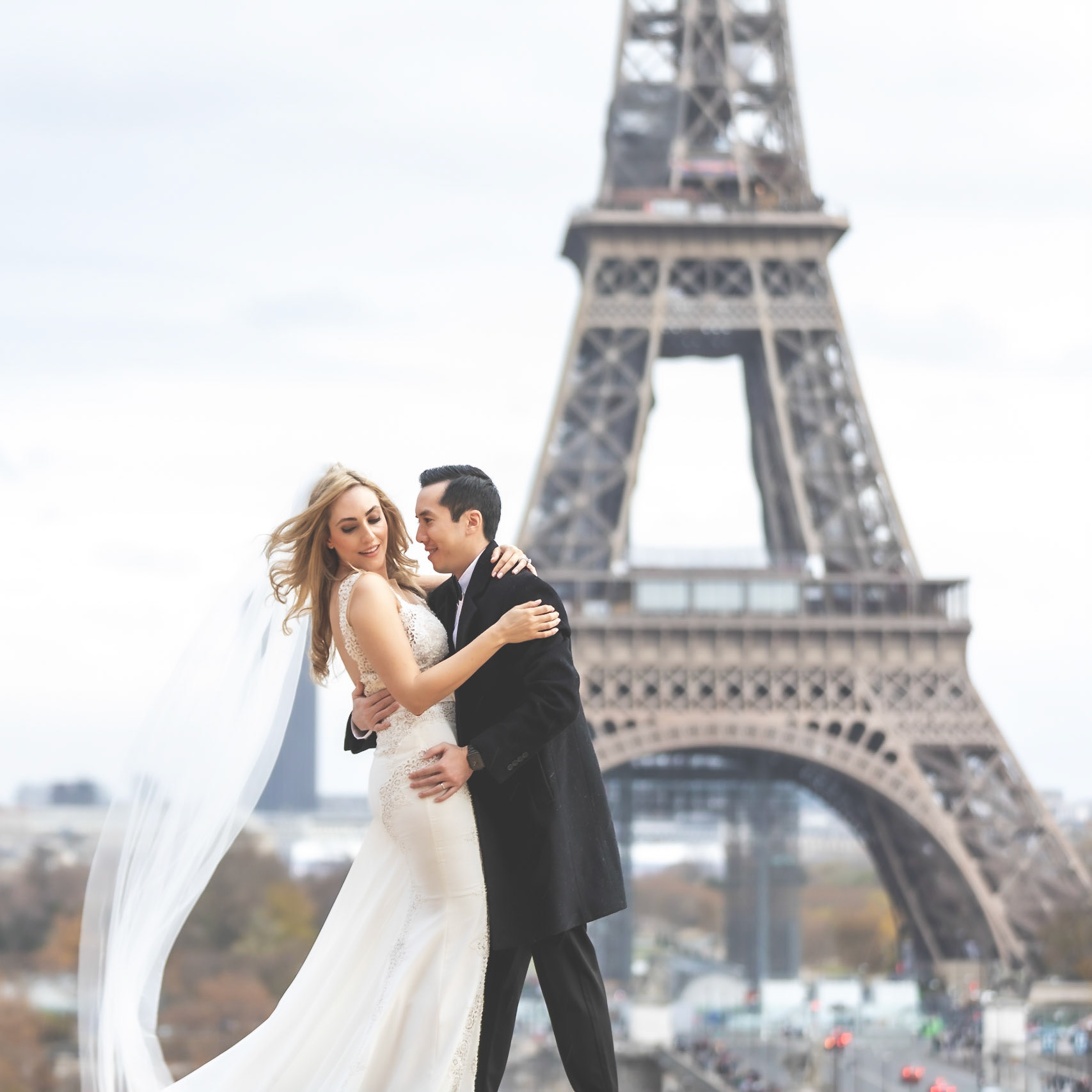 My dream wedding in Paris, Trocadéro, Paris, France