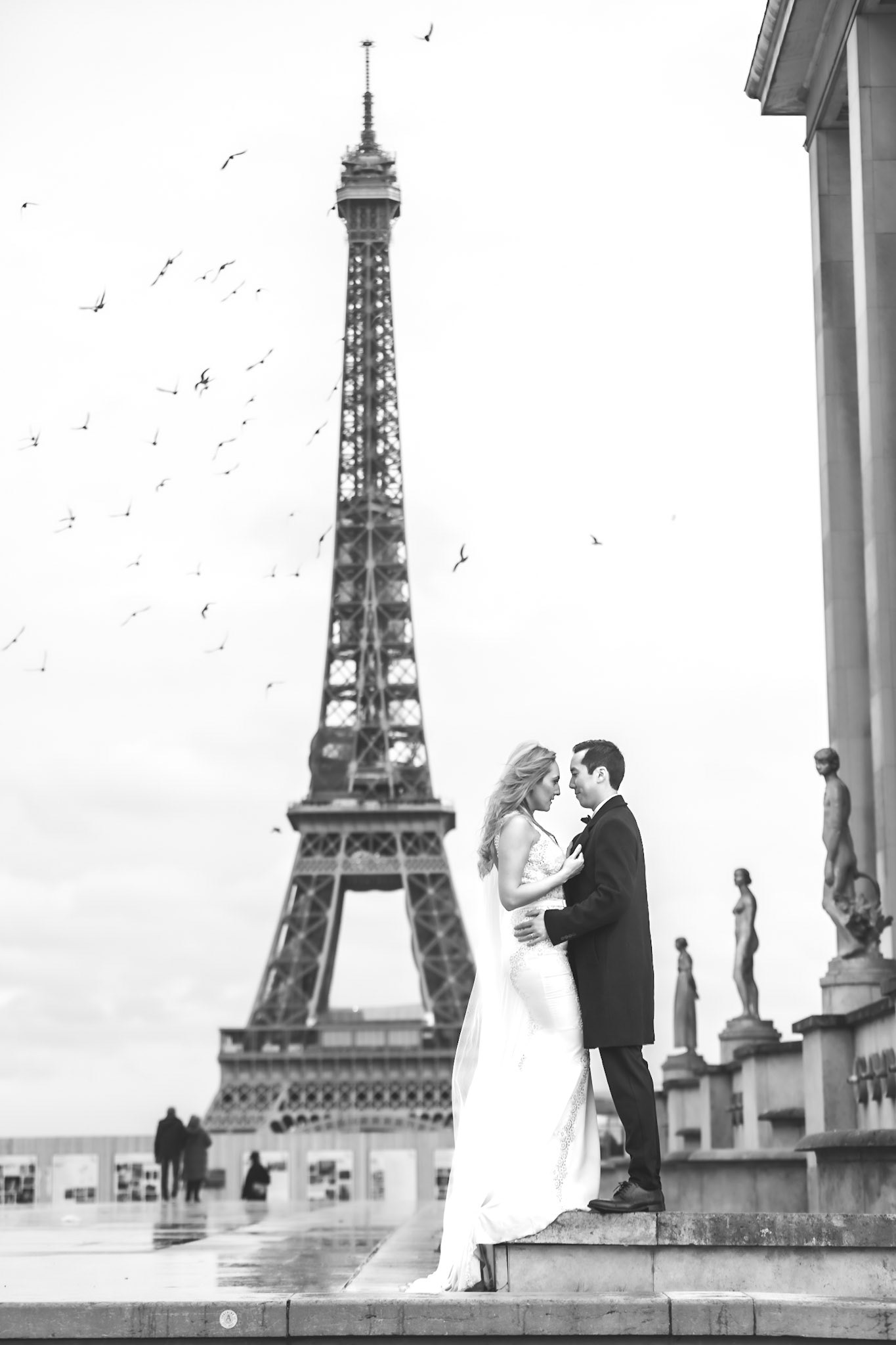 My dream wedding in Paris, Trocadéro, Paris, France