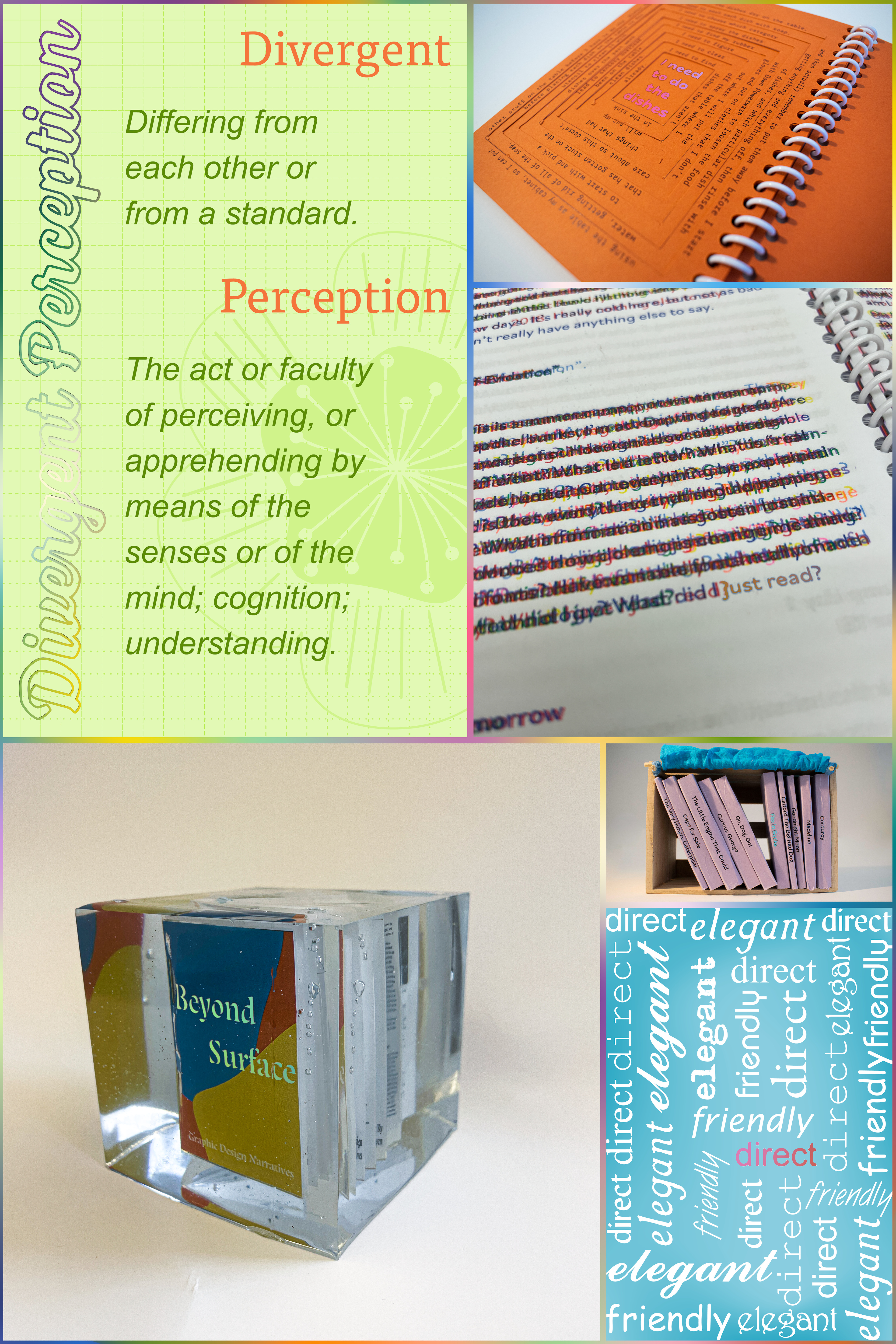 The second version of my poster took on a grid-based form with a very subtle use of a gradient on the outlines.