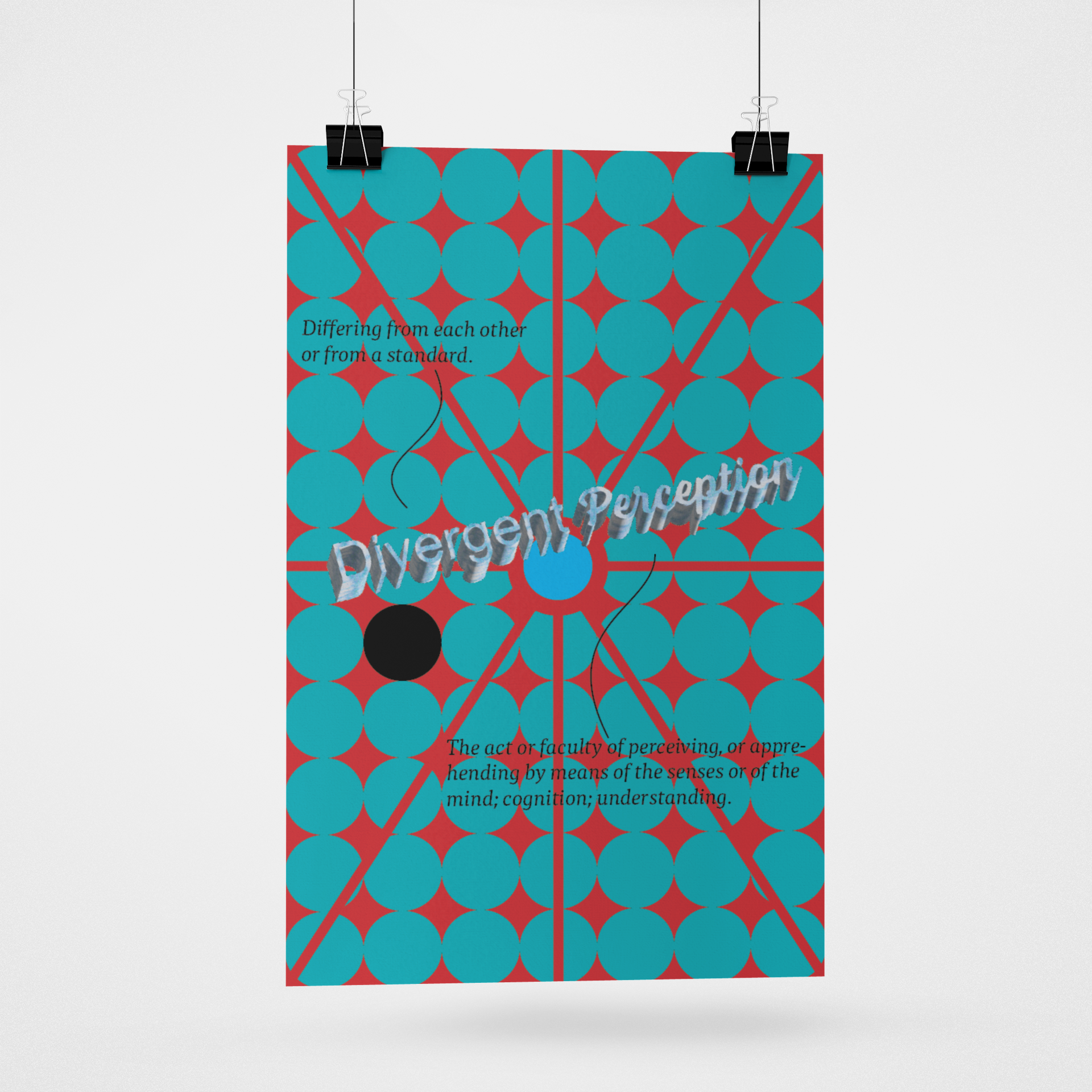 Dharshanya Venkataramanan: Number of Fonts: 3 Fonts: Arial, Voltage, Tisa Number of Colors: 5 Colors: Black, Teal, Blue, Red Grey Number of Elements: 3 Elements: Drawing, 3-D, Dots