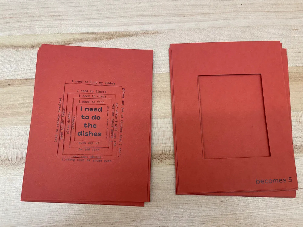 The first version of my Overwhelm book. Testing the concept.