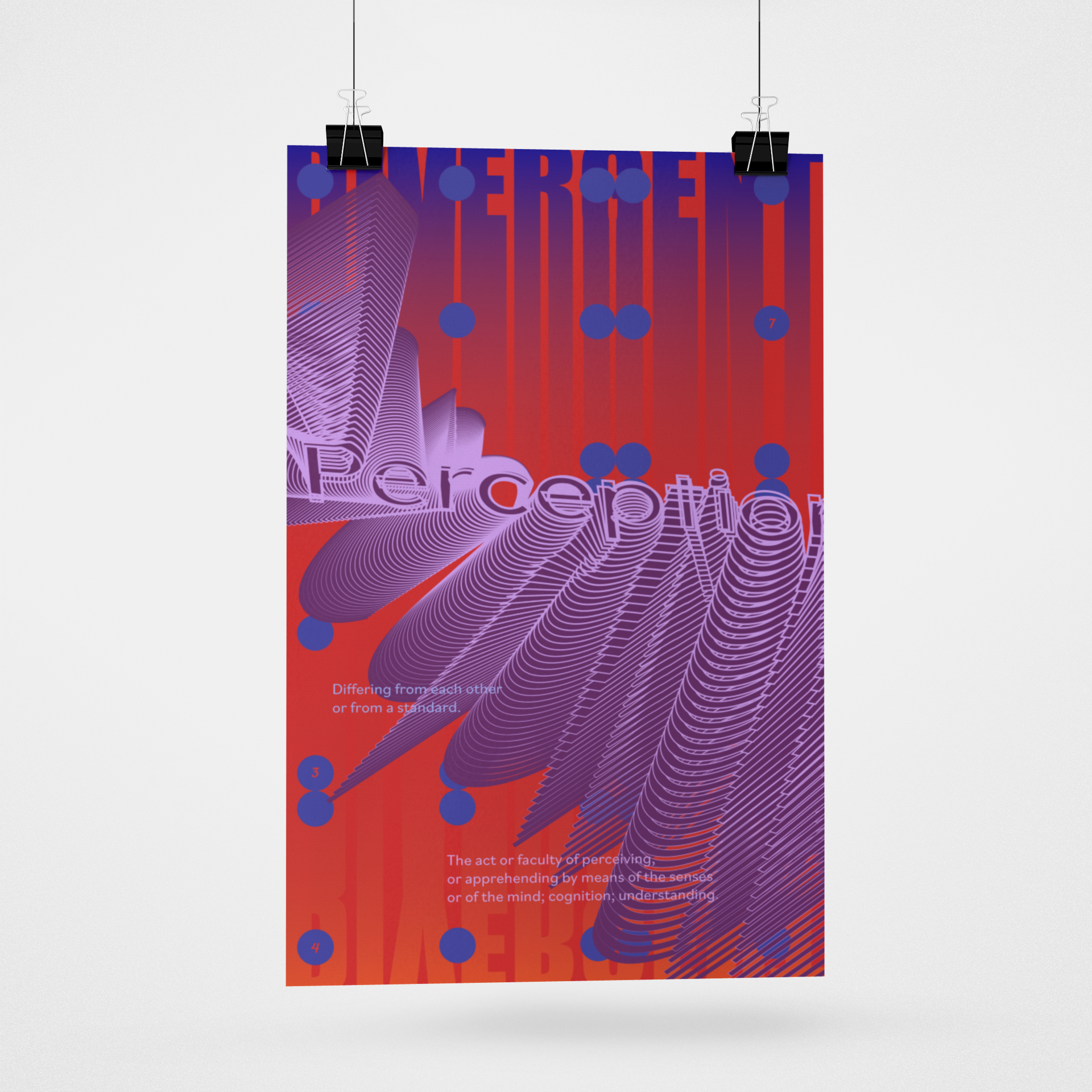 Jing Yi Tsai: Number of Fonts: 4 Fonts: Impact, Bilo. Voltage, Lexend Number of Colors: 5 Colors: Violet, Navy, Maroon, Indigo, Orange Number of Elements: 4 Elements: Abstract, Outline, Dots, Gradient
