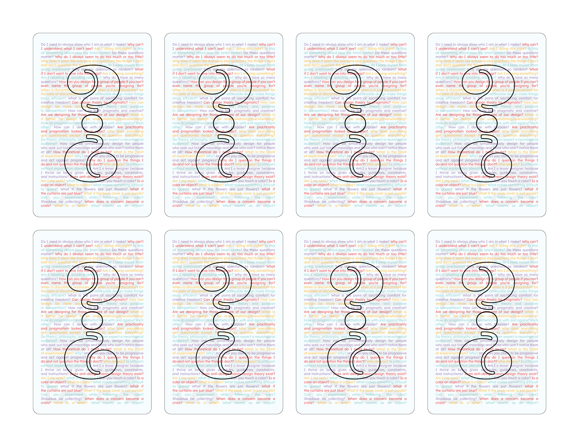 Backs of the cards.