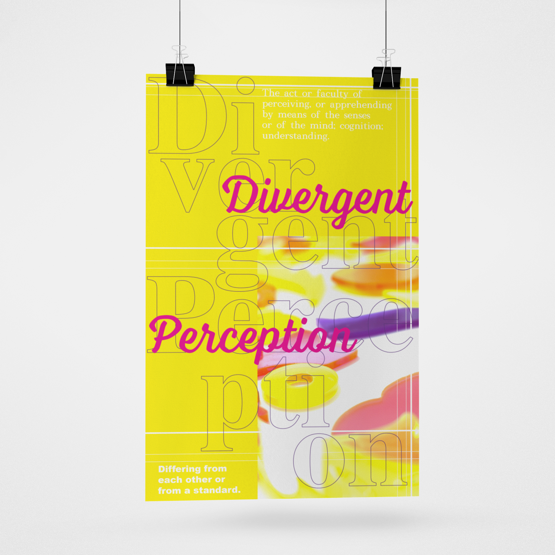Valeria Alvarado Gutiérrez: Number of Fonts: 4 Fonts: Times, Arial, Isadore, Voltage Number of Colors: 4 Colors: Yellow, White, Pink, Violet Number of Elements: 4 Elements: Outline, Stripes, Photo, Plaid