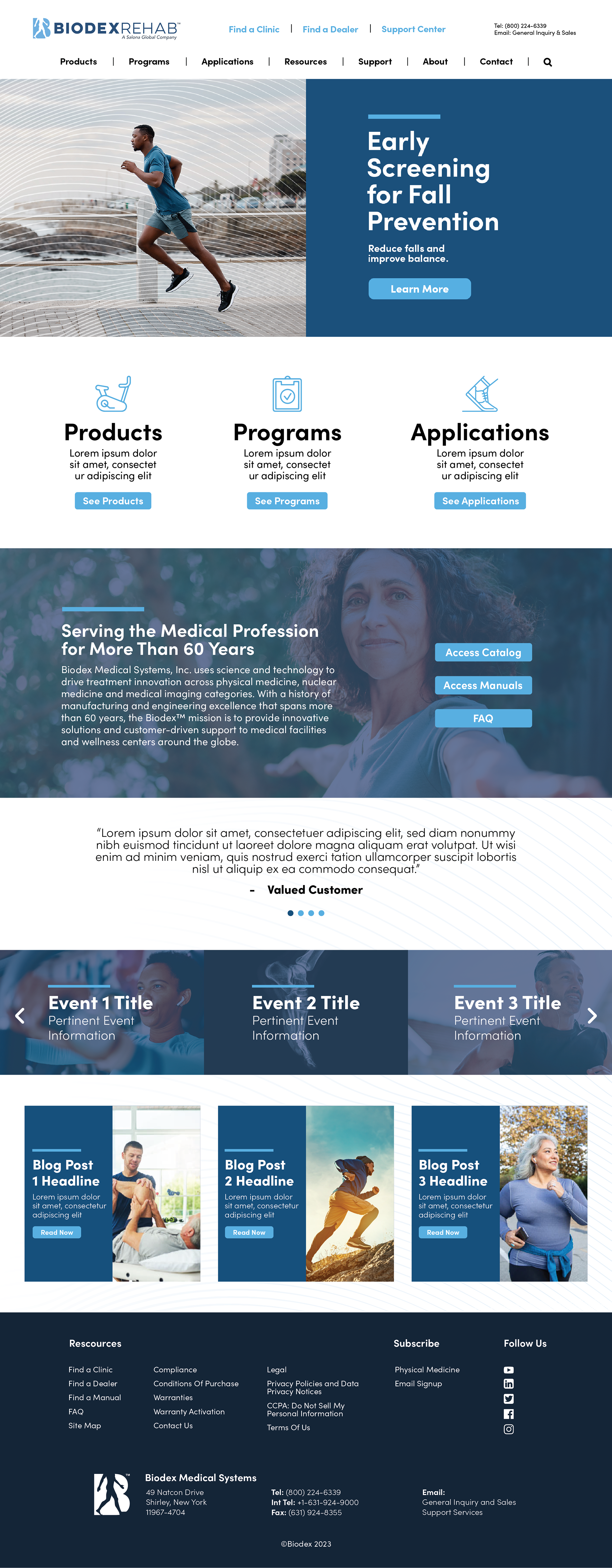 Homepage Design Mockup