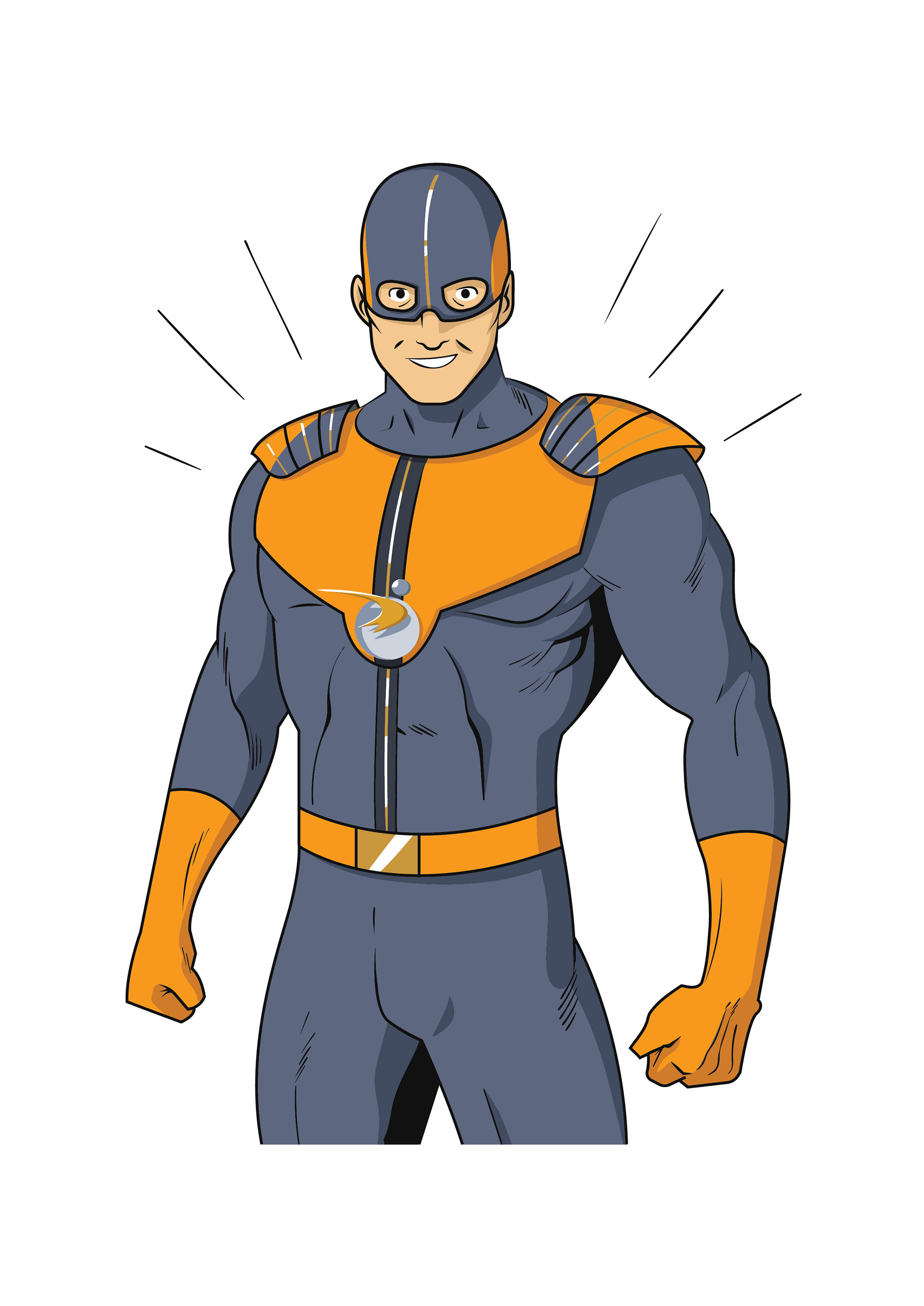 dessin d'un super héros mascotte assurpeople