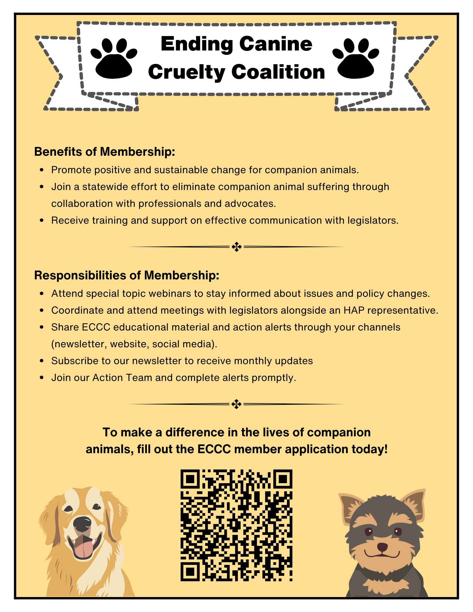 Ending Canine Cruelty Coalition Info Sheet
