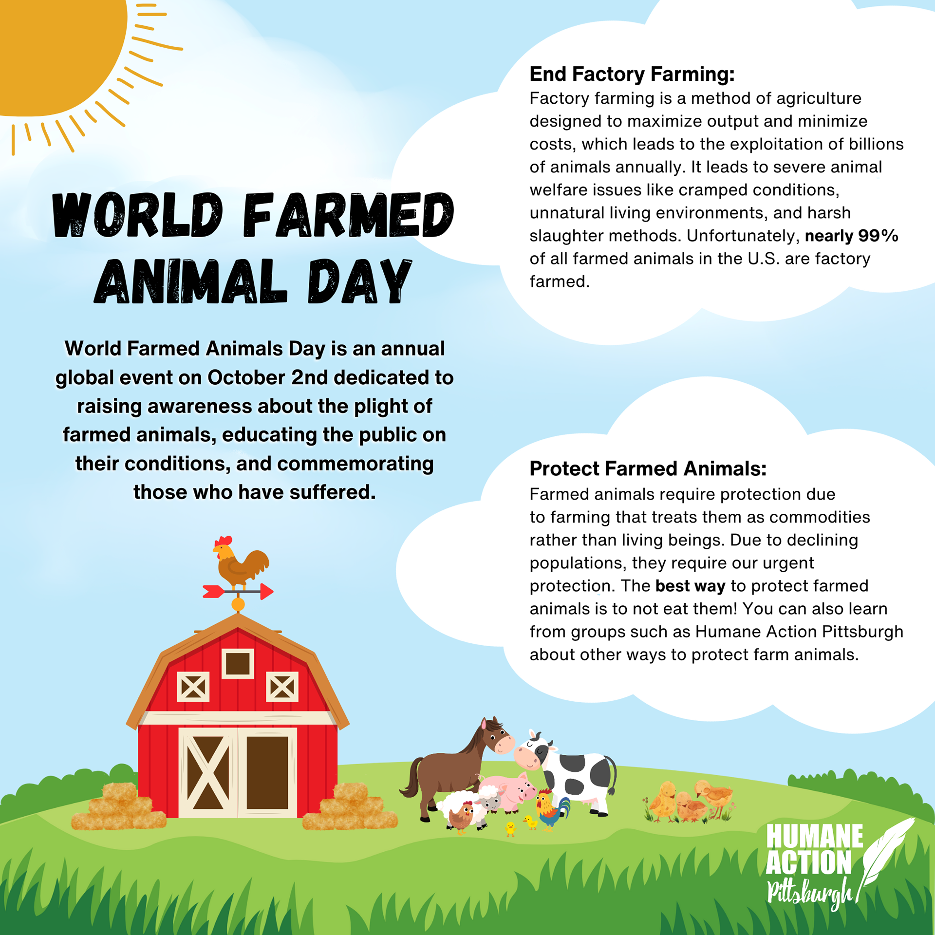 World Farmed Animal Day Infographic for Social Media