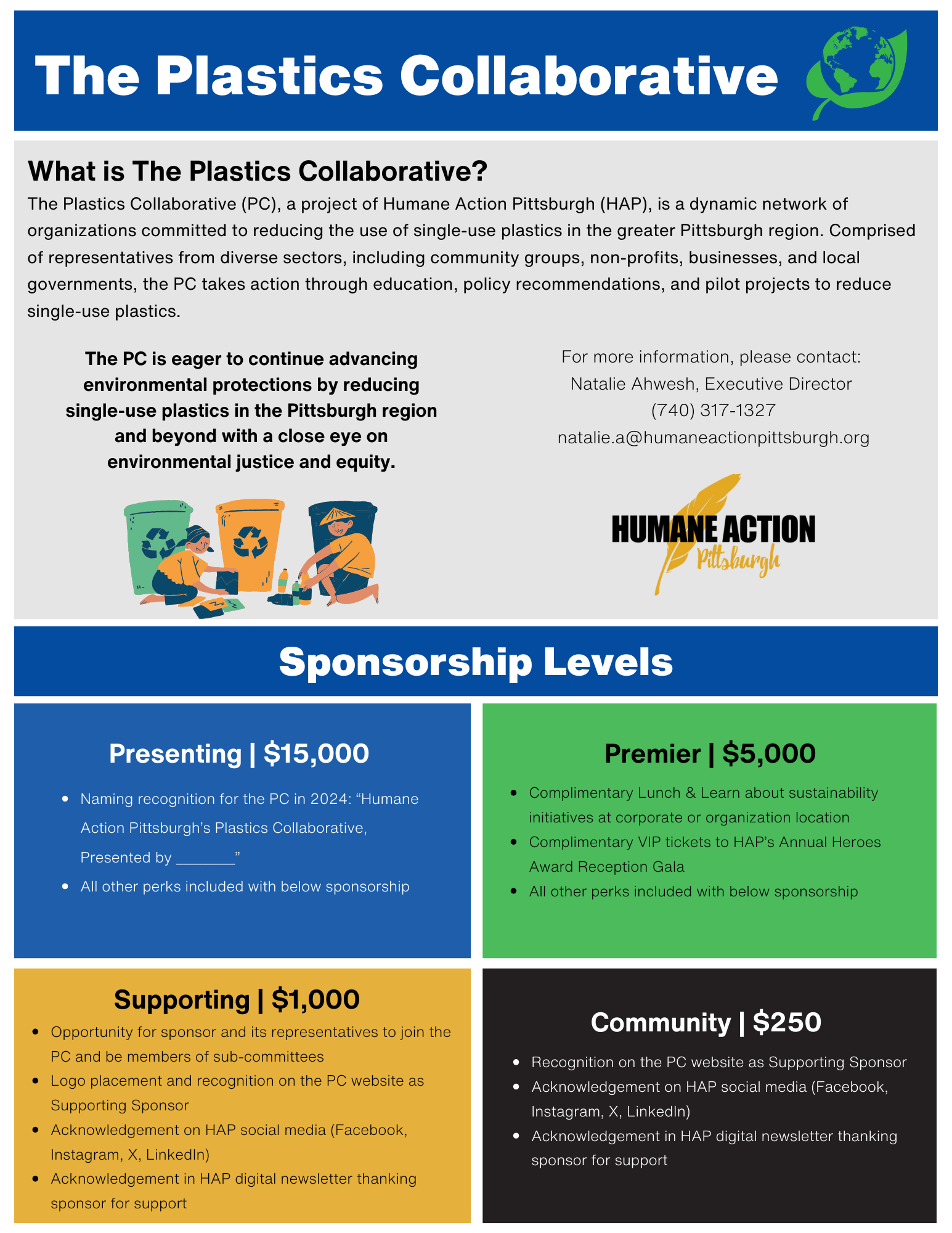 The Plastic Collaborative Sponsorship Levels