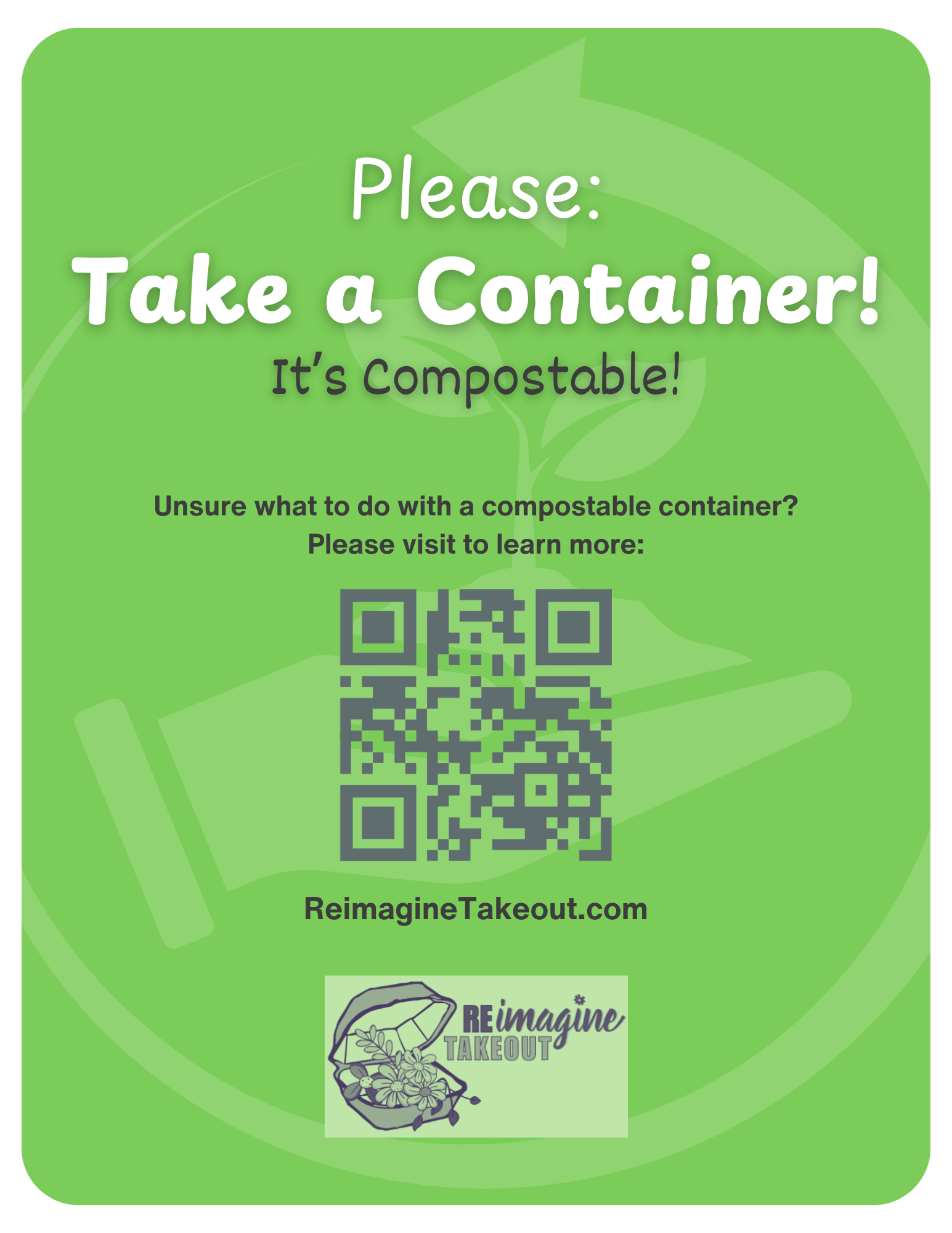 Compostable Sign for In-Person Event