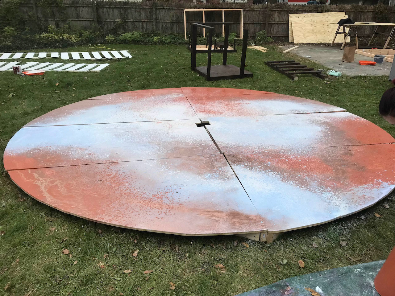 painting the set!