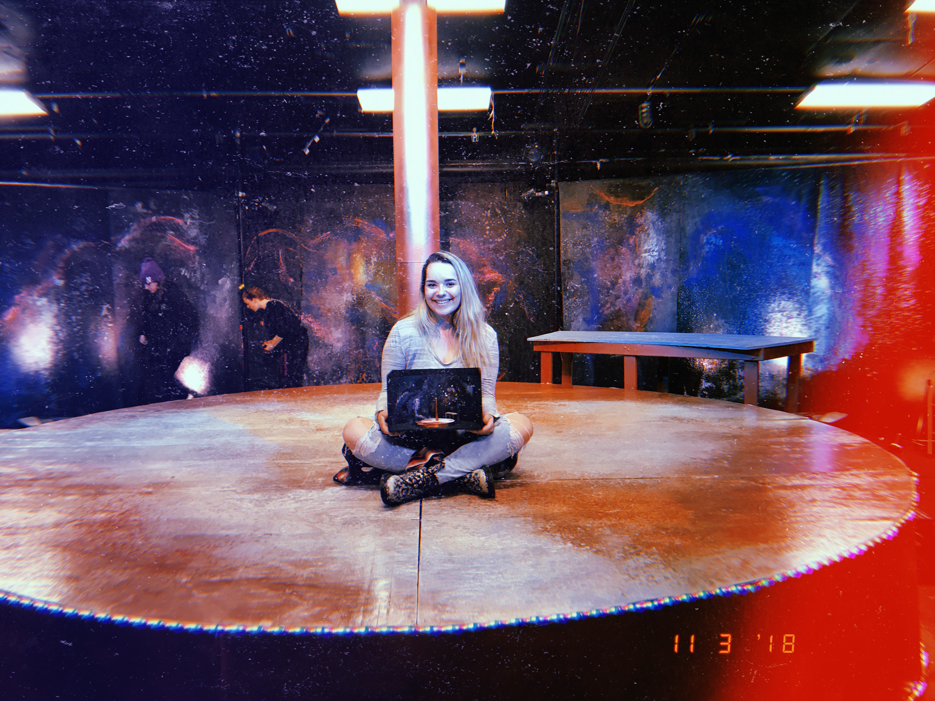 finished design with scale model and designer :)