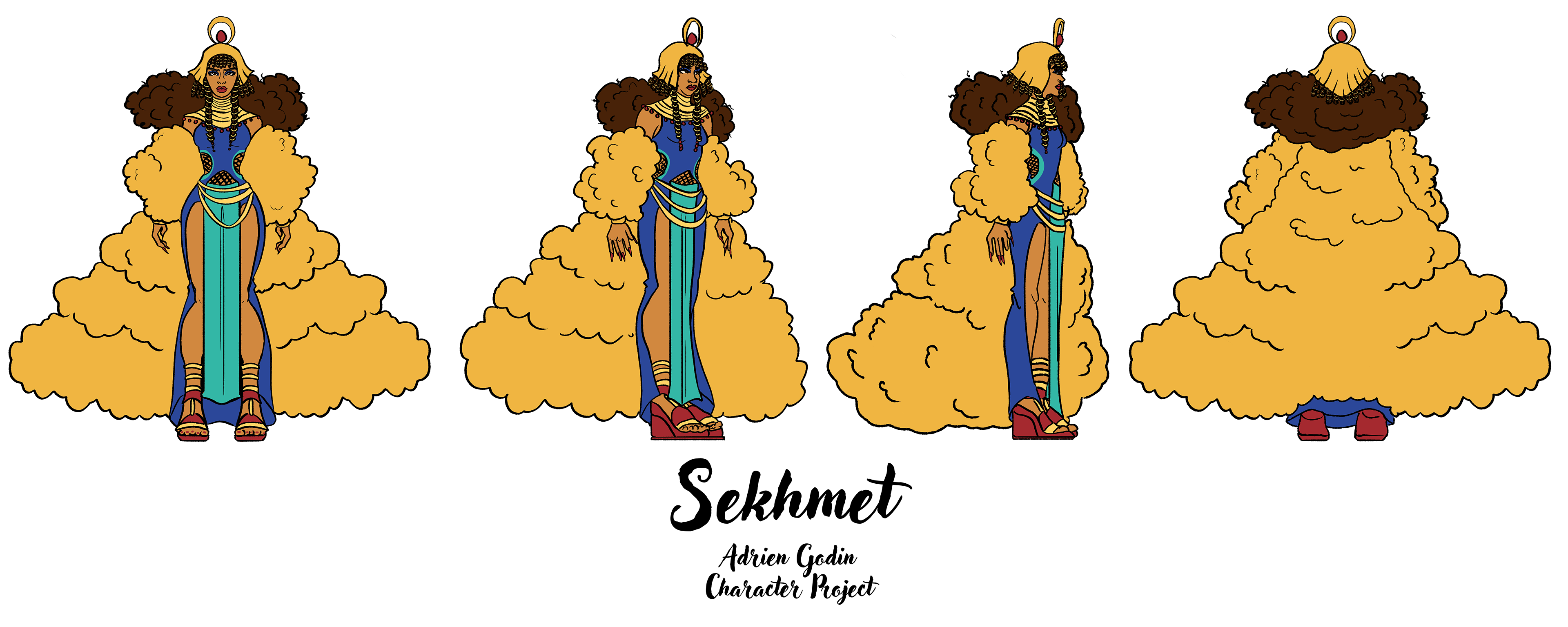 Project 2: Sekhmet - Poses and Expressions - Character And Environment Design