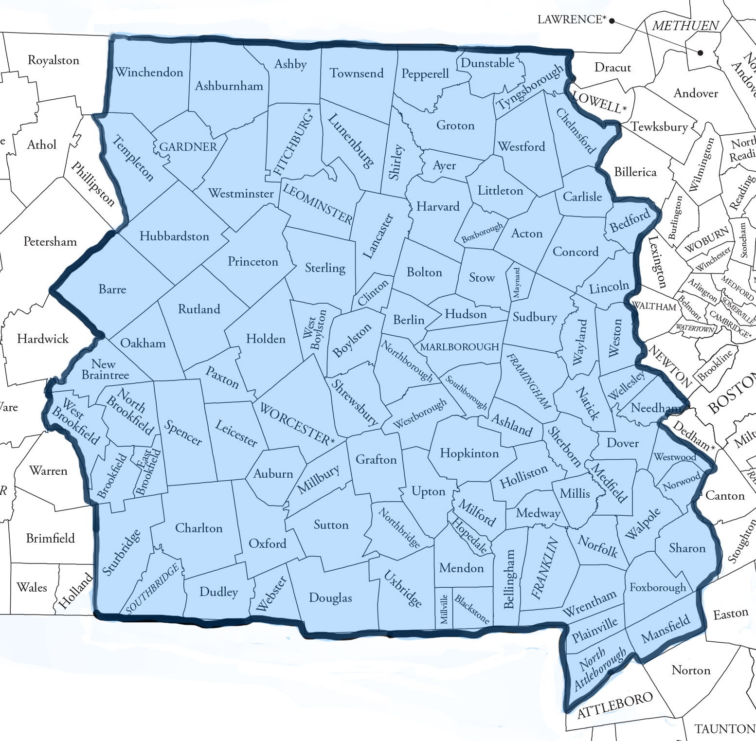 The Cities and Towns We Cover