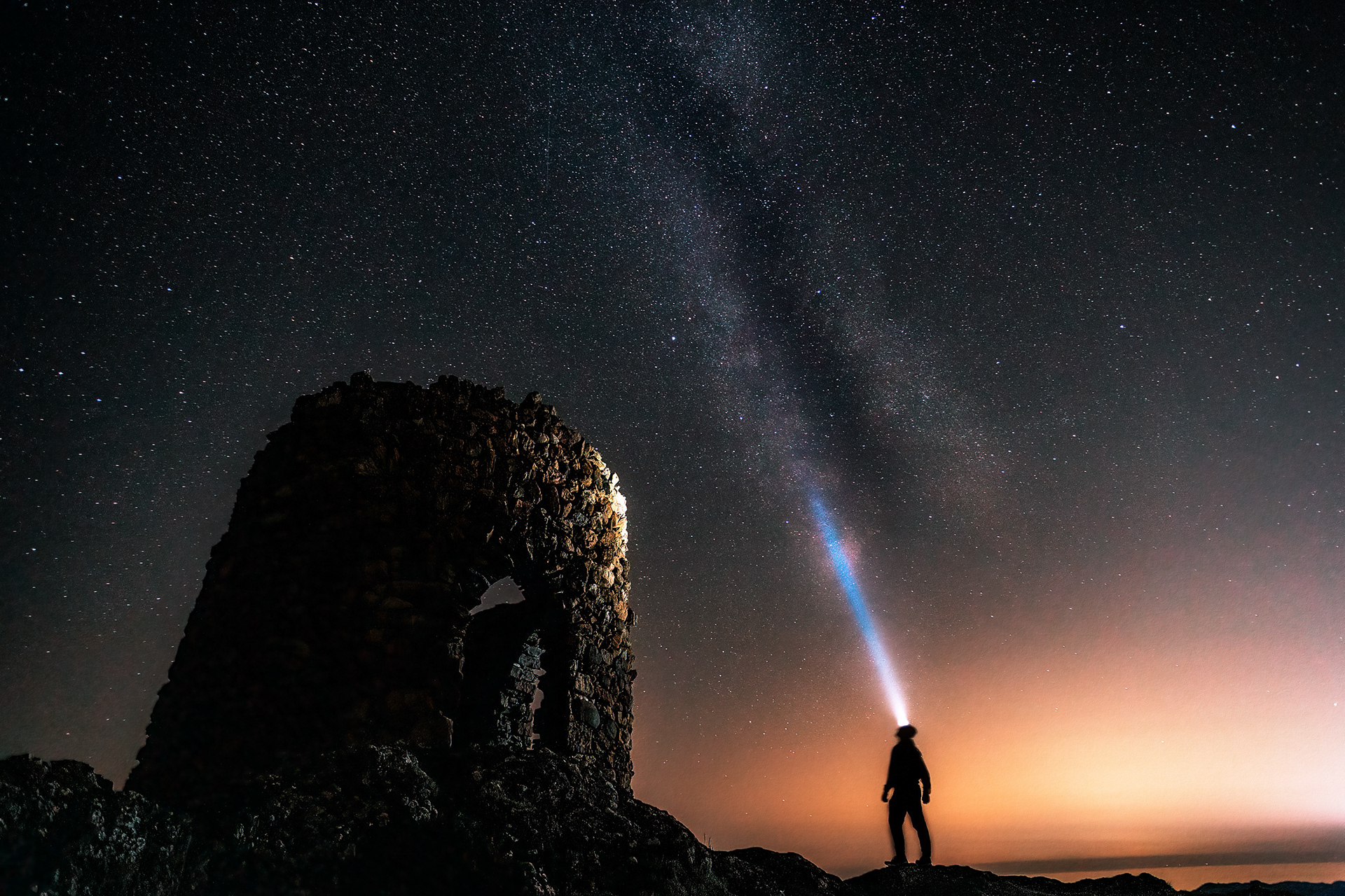 Milky Way Astro selfie, Lady's Tower, Elie