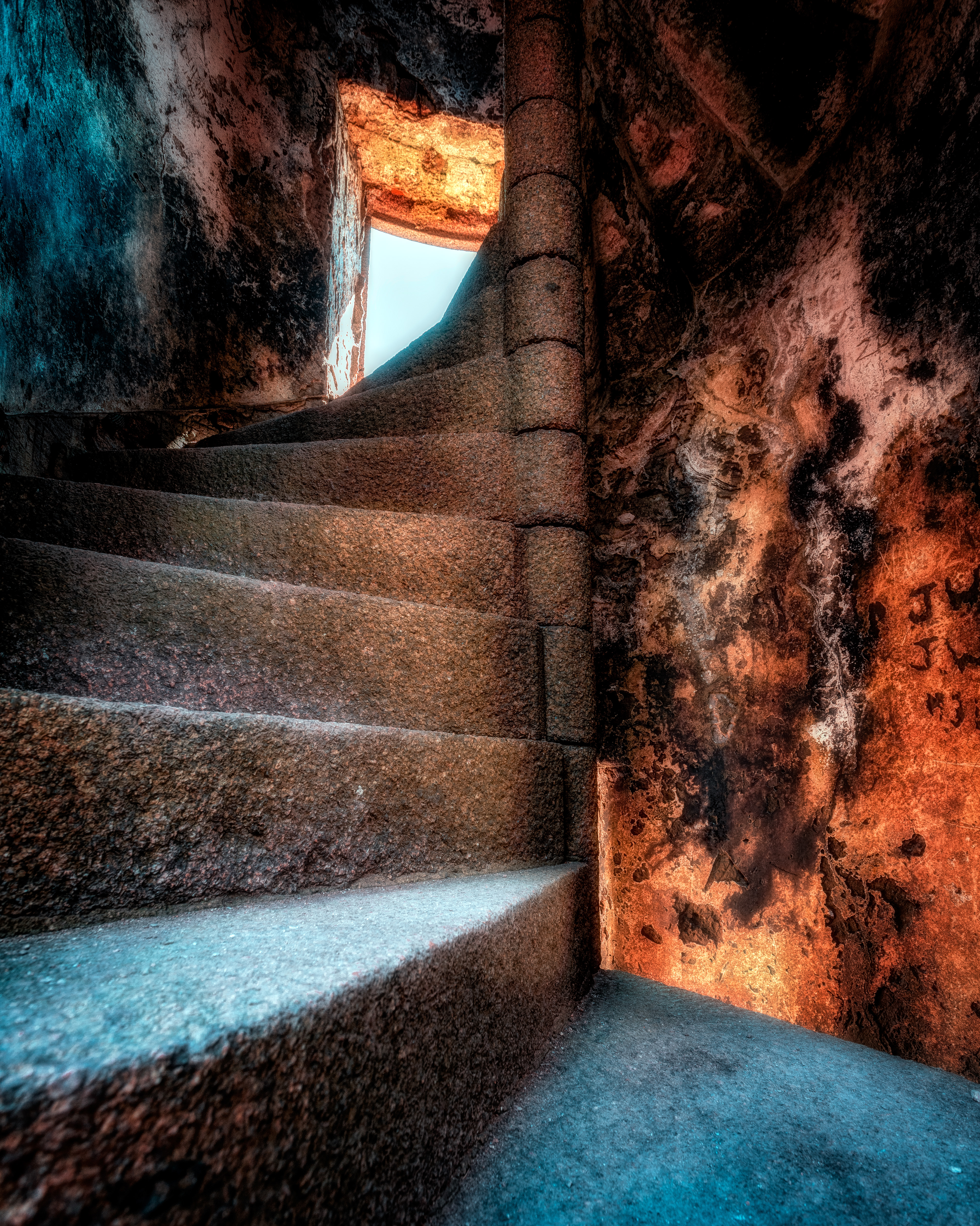Abandoned Castle Stairs, Aberdeenshire