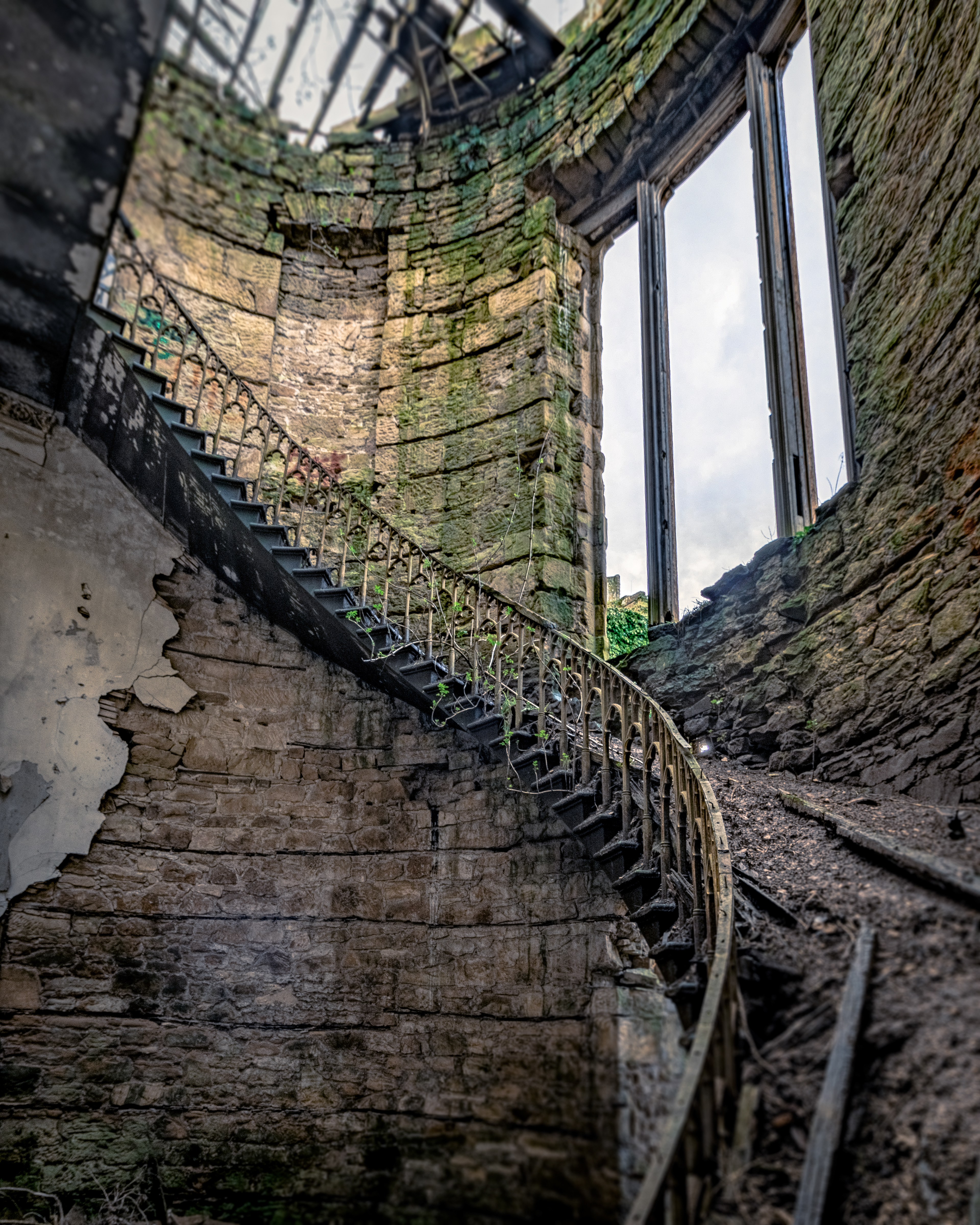 Abandoned Mansion Stairs, Fife