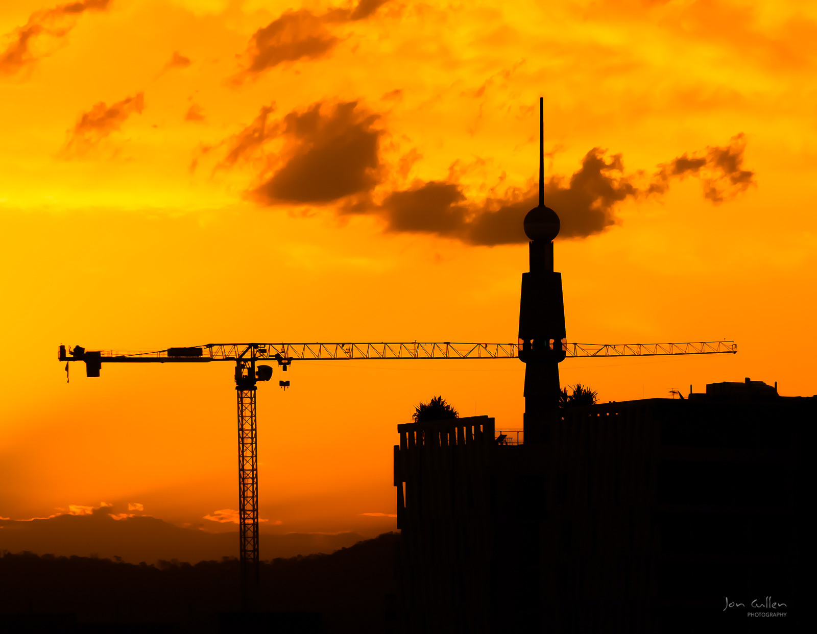 Construction Site at Sunset