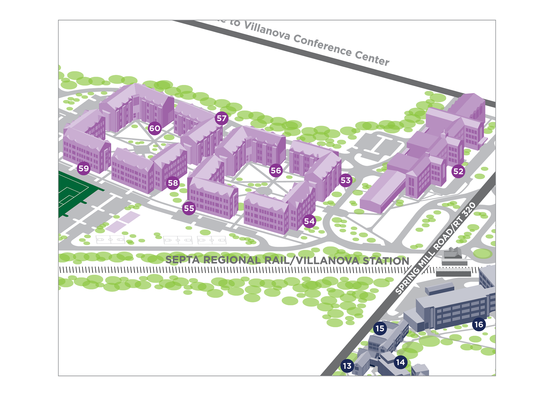 Villanova University: 3D Campus Map Detail