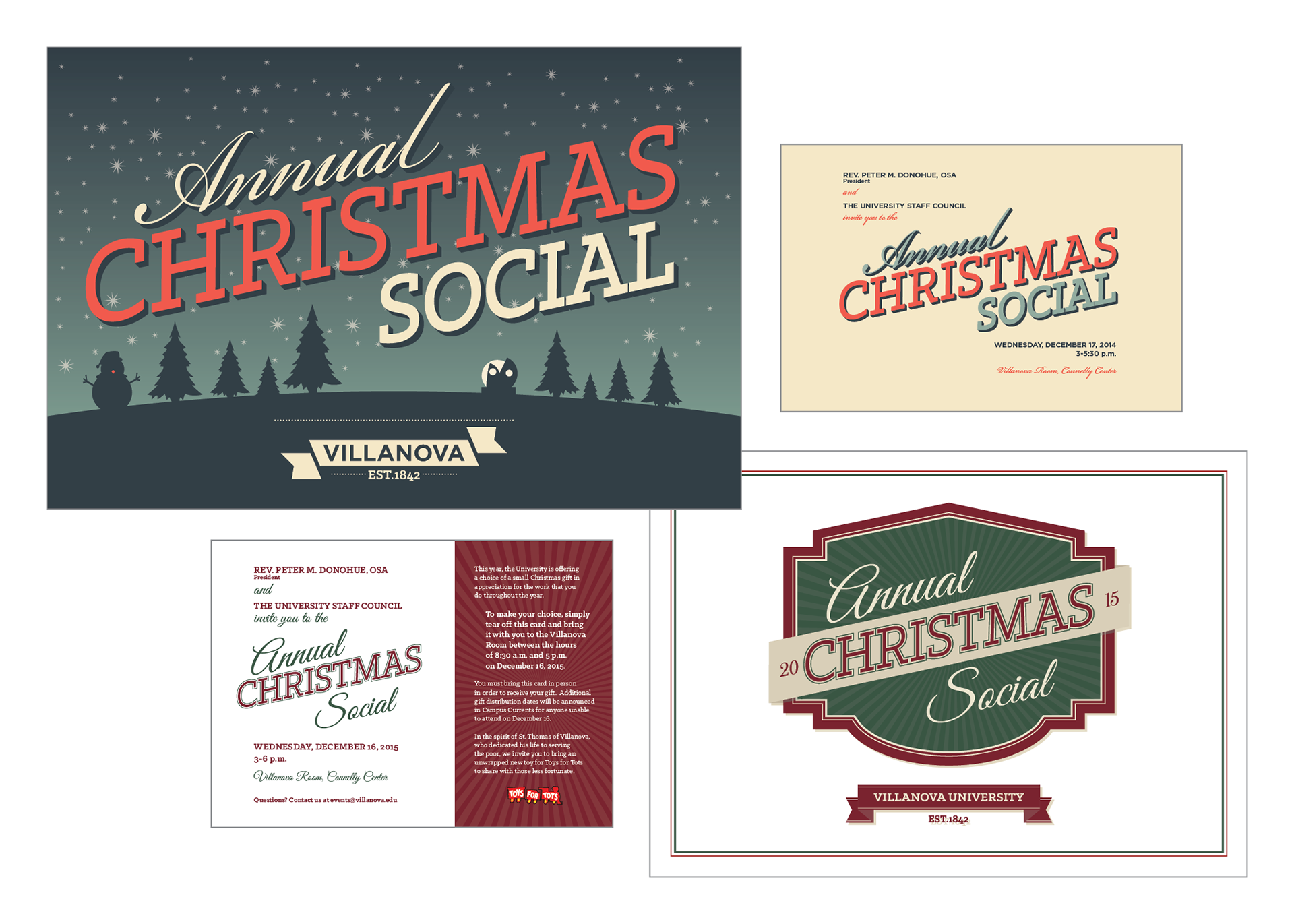 Villanova: Christmas Social Invitations
