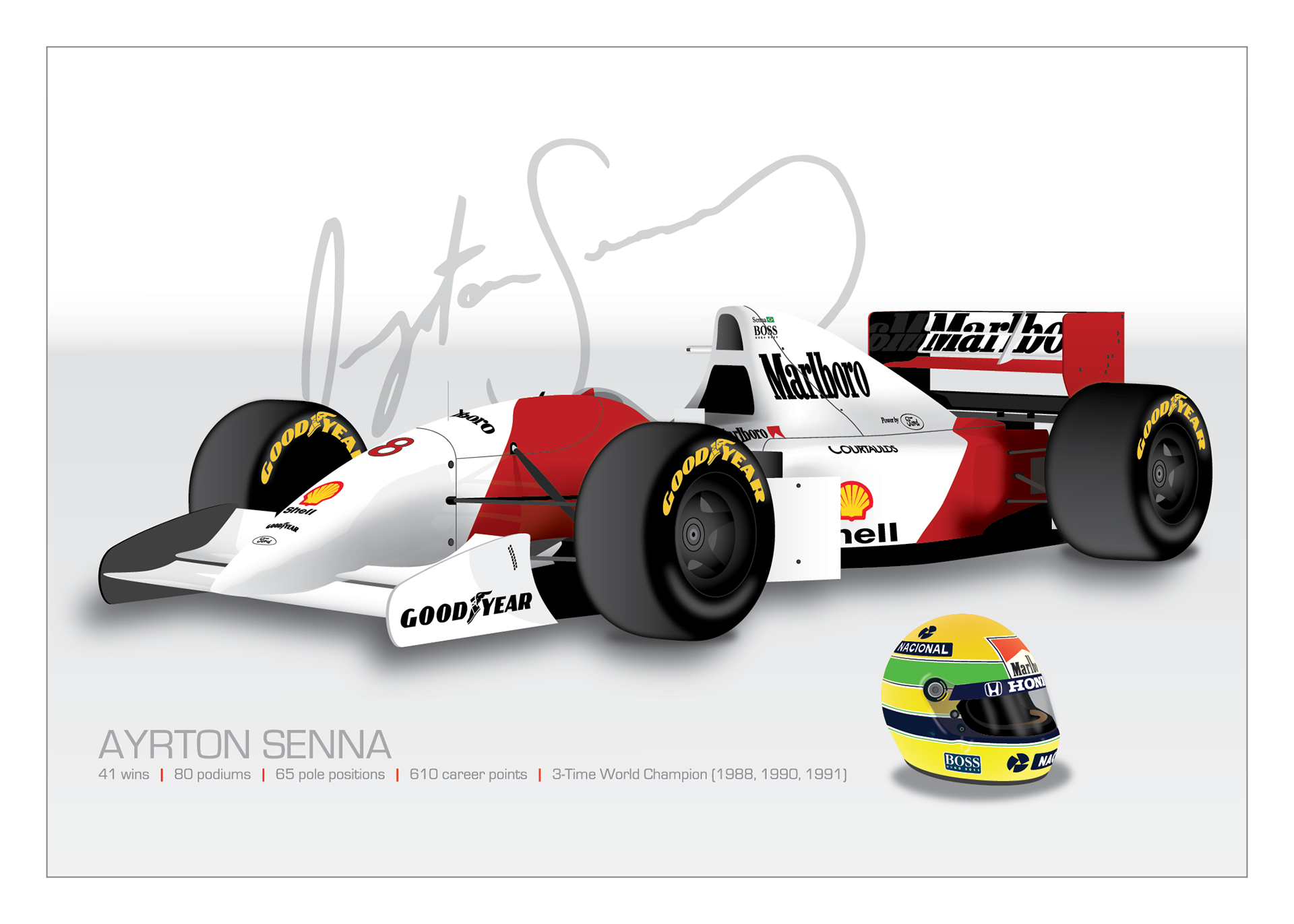 Ayrton Senna: Tribute Graphic