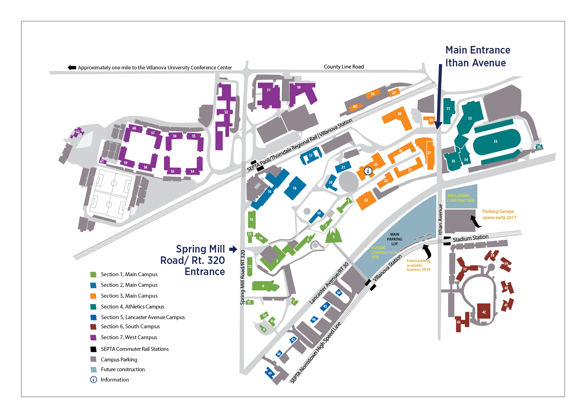 Villanova University: Original Campus Map