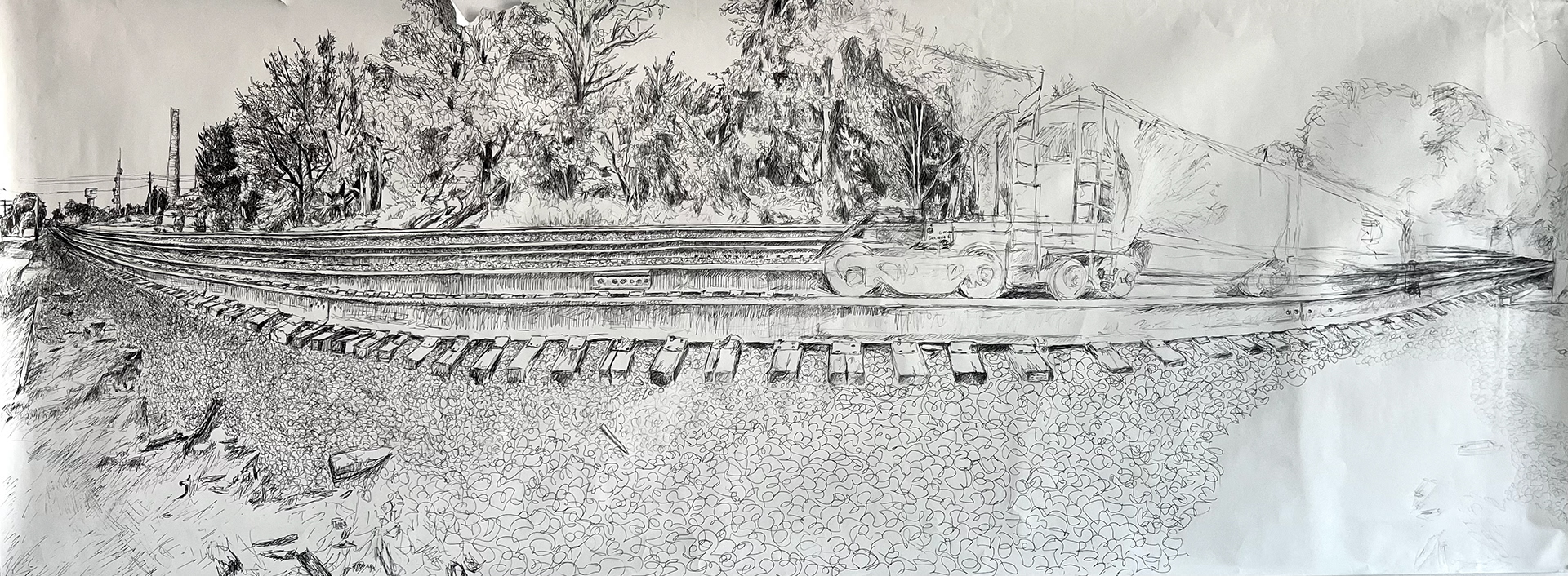 American Landscape, Destiny Turner, 2025, Ink on Paper