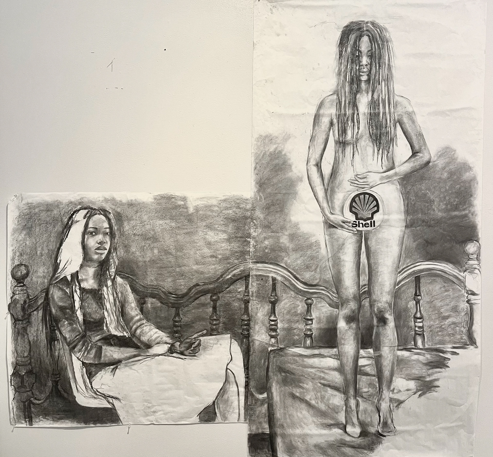 Venus Again, 2025, Destiny Turner, Charcoal on Paper