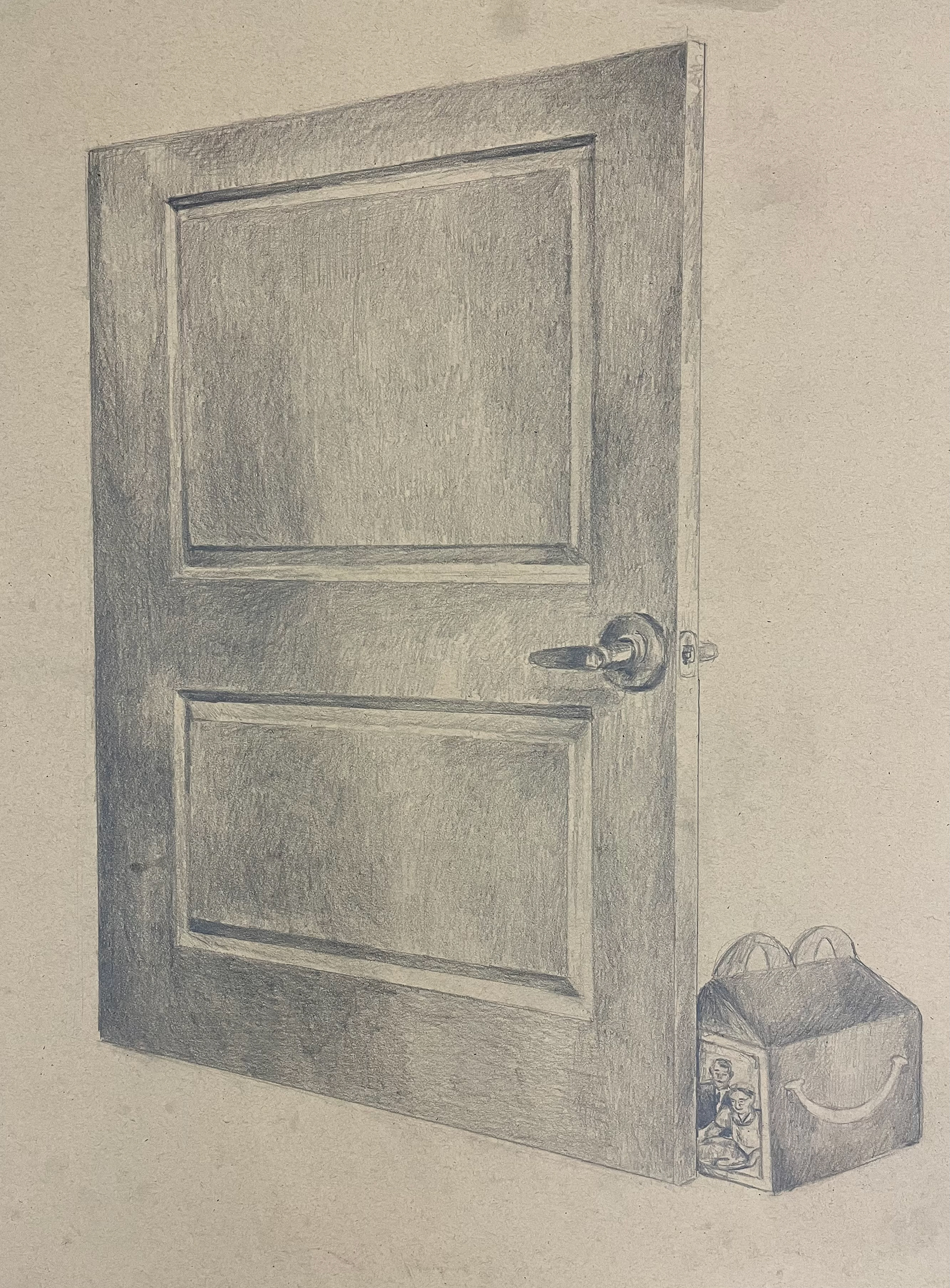 Television Doorstopper, 2025, Destiny Turner, Graphite on Paper