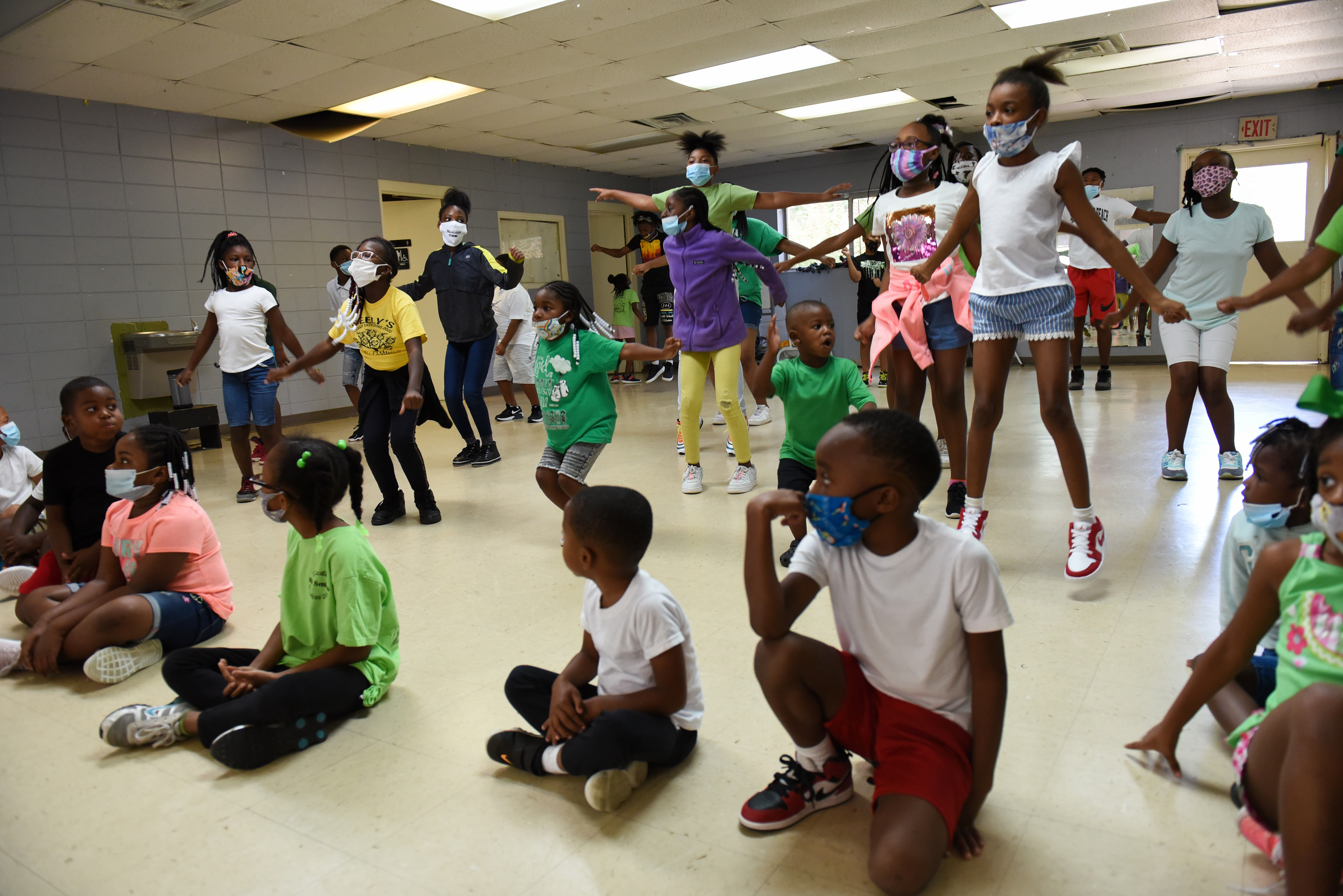 Campers of Ms. Smith’s Academic Summer Camp perform a praise dance on the last day of camp on July 24 at the Needmore Center in Starkville. The campers worked on the dance all summer, and Tonya Davis, co-director of the camp, said the performance is the culmination of all their teamwork and collaboration. The dance was choreographed by Mya Halbert, who is one of the camp’s high school students and who is heading to college in the fall.