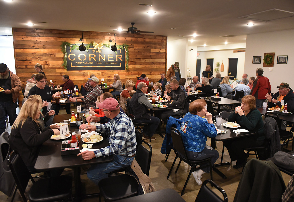 Almost every table is occupied during the dinner hours at The Corner Friday, December 6, 2019 in Rhineland, Missouri. Customers at The Corner are a combination of locals coming in for a routine meal and people passing through from Highway 94.