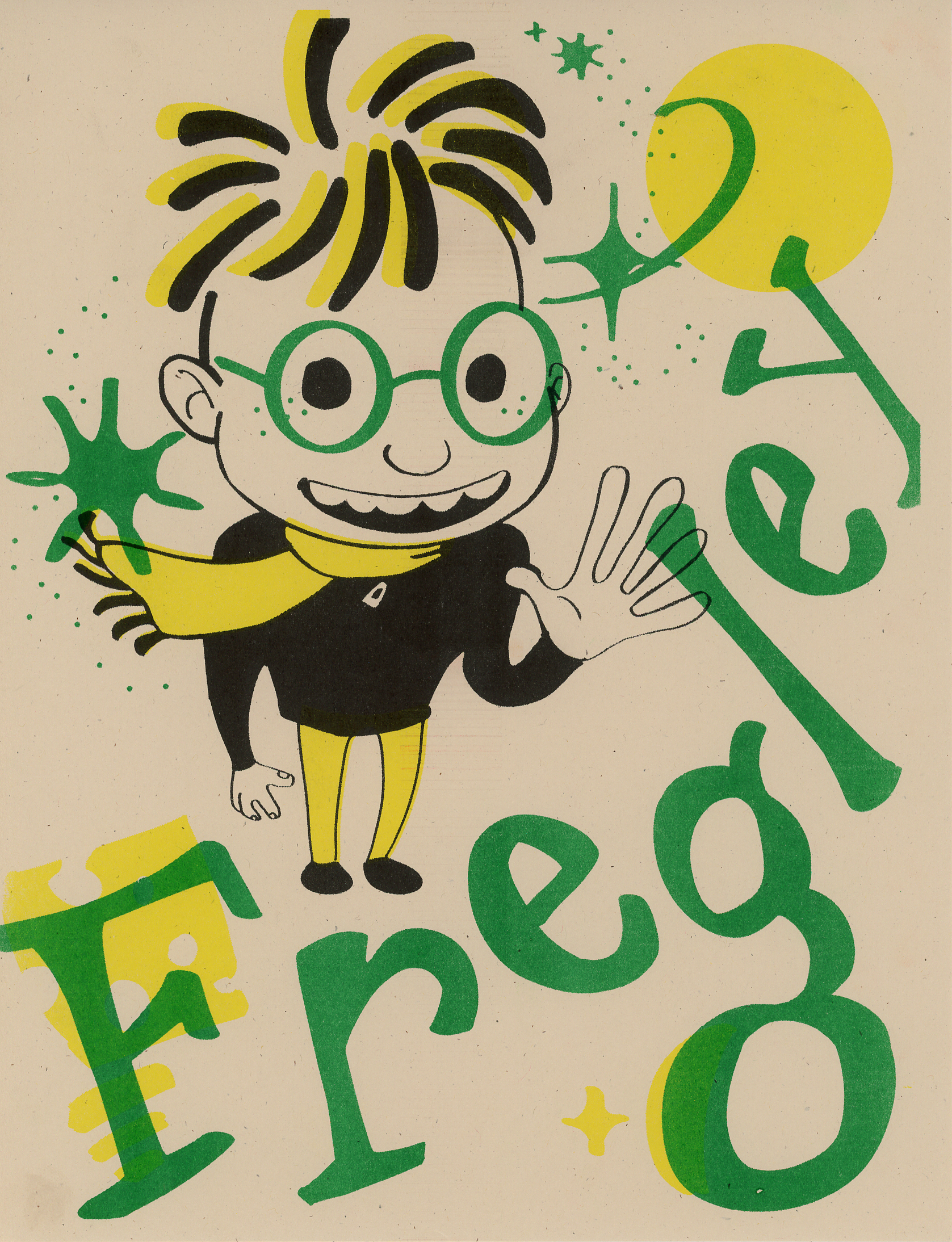 Fregley, 3 layers. 21.6x28cm, 8.5x11"