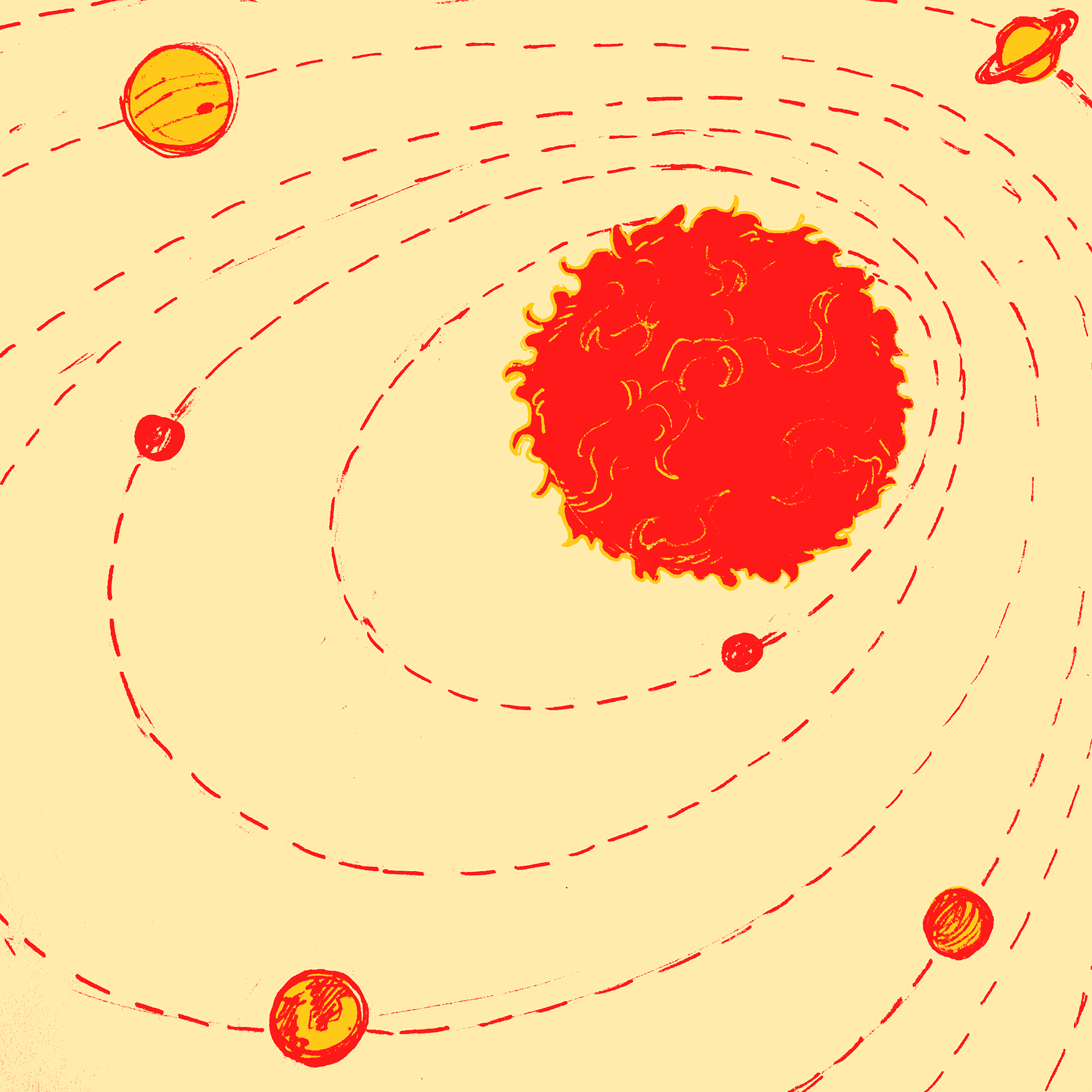 Solar System, 5x5"