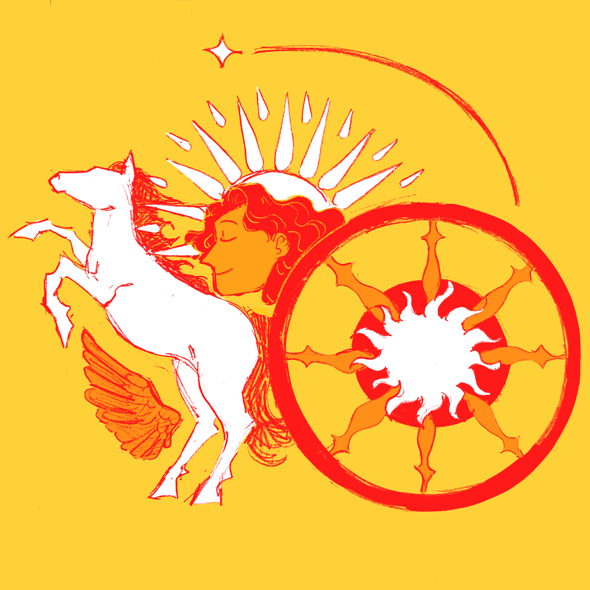 Helios, 5x5"