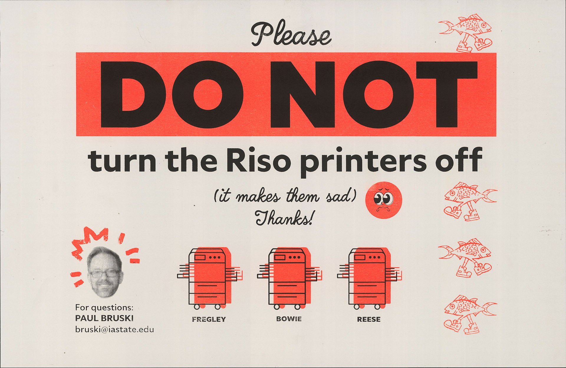 Riso etiquette poster, 17x11"