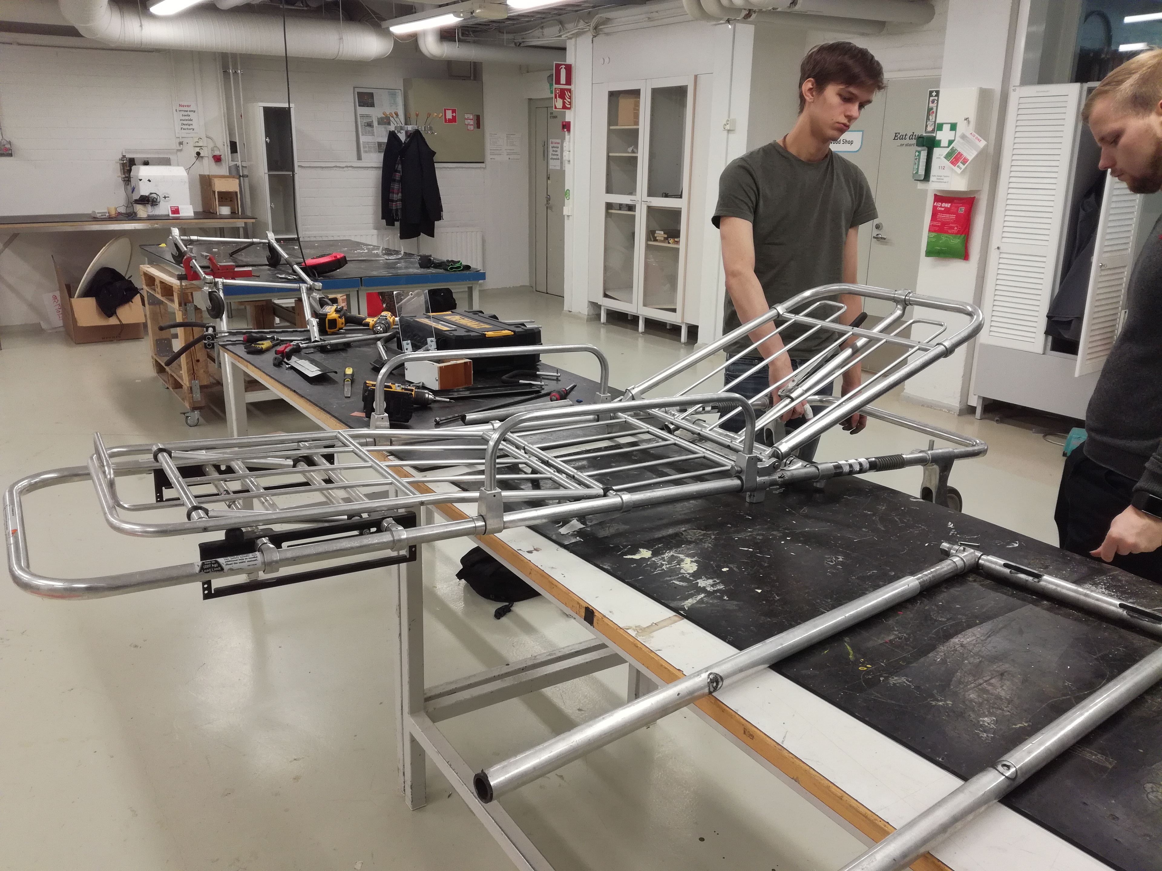 Old stretcher frame we used in the full scale prototype.