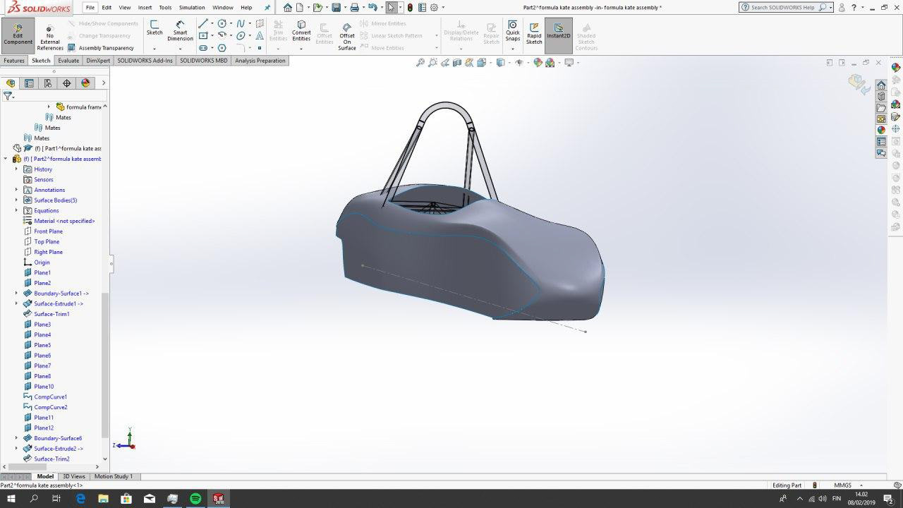 Initial bodywork design
