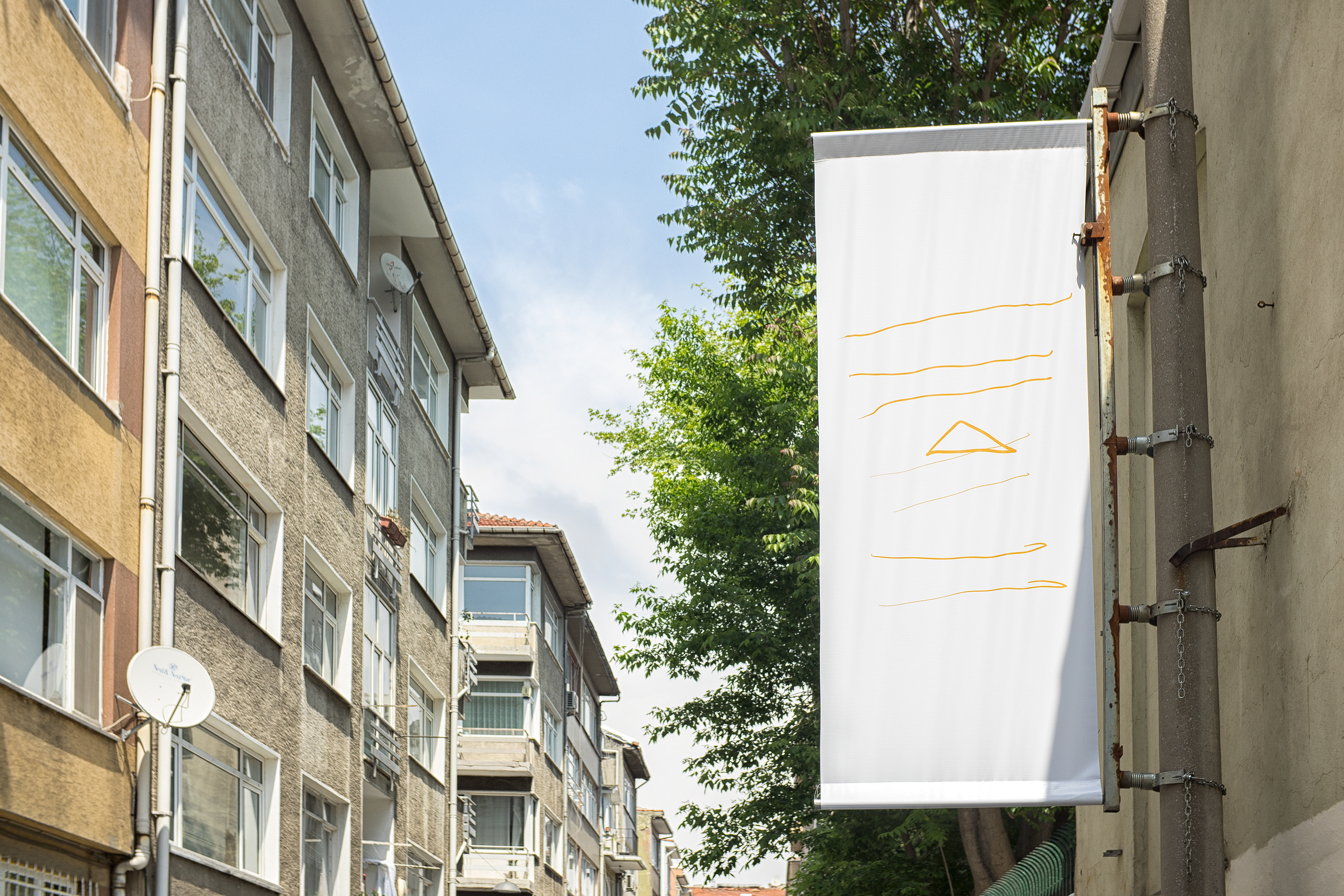 Digital printing on banner, 250 x 80 cm