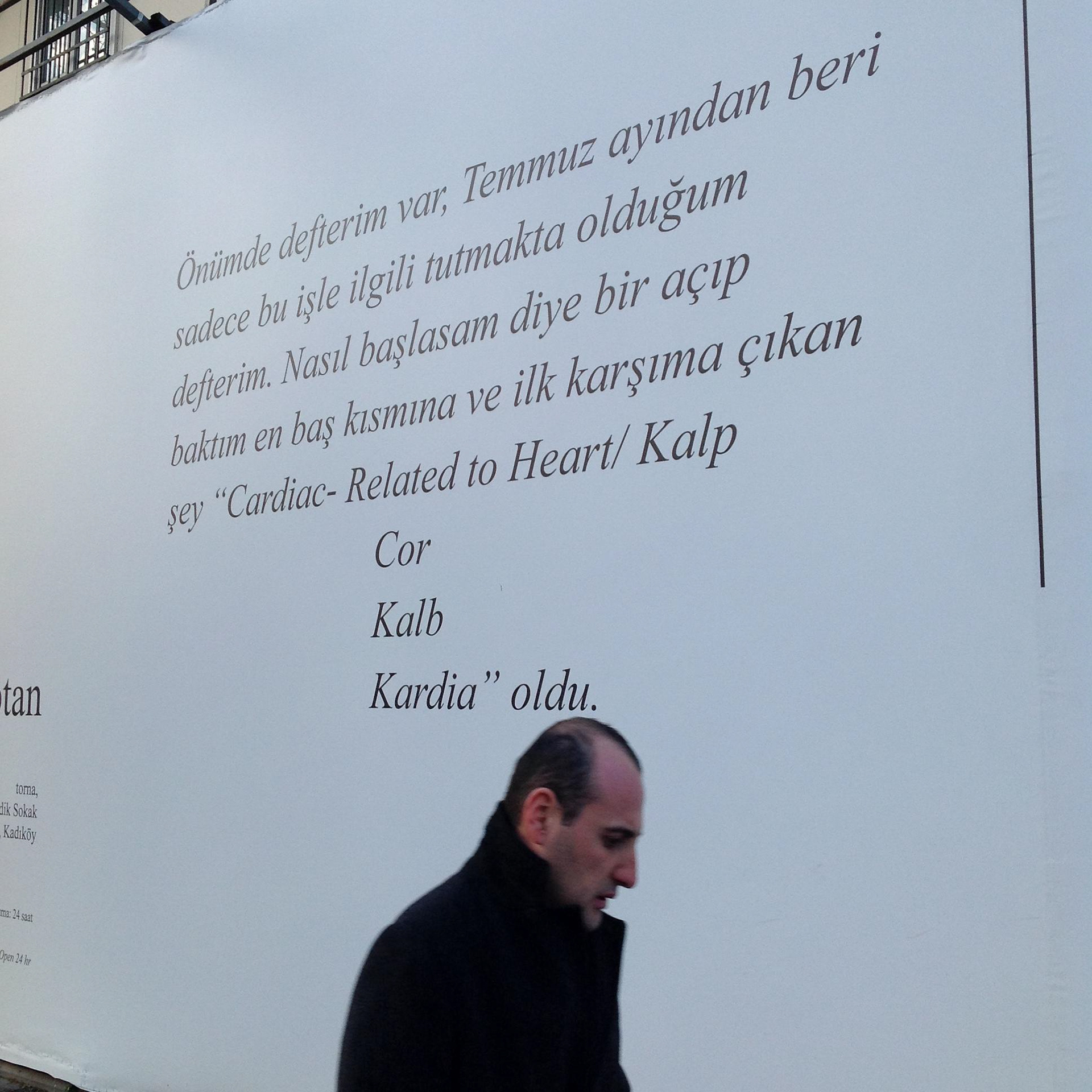 Billboard installation as part of the exhibition, “Hatırlatıcı,”  in Istanbul, Türkiye, 2015.
