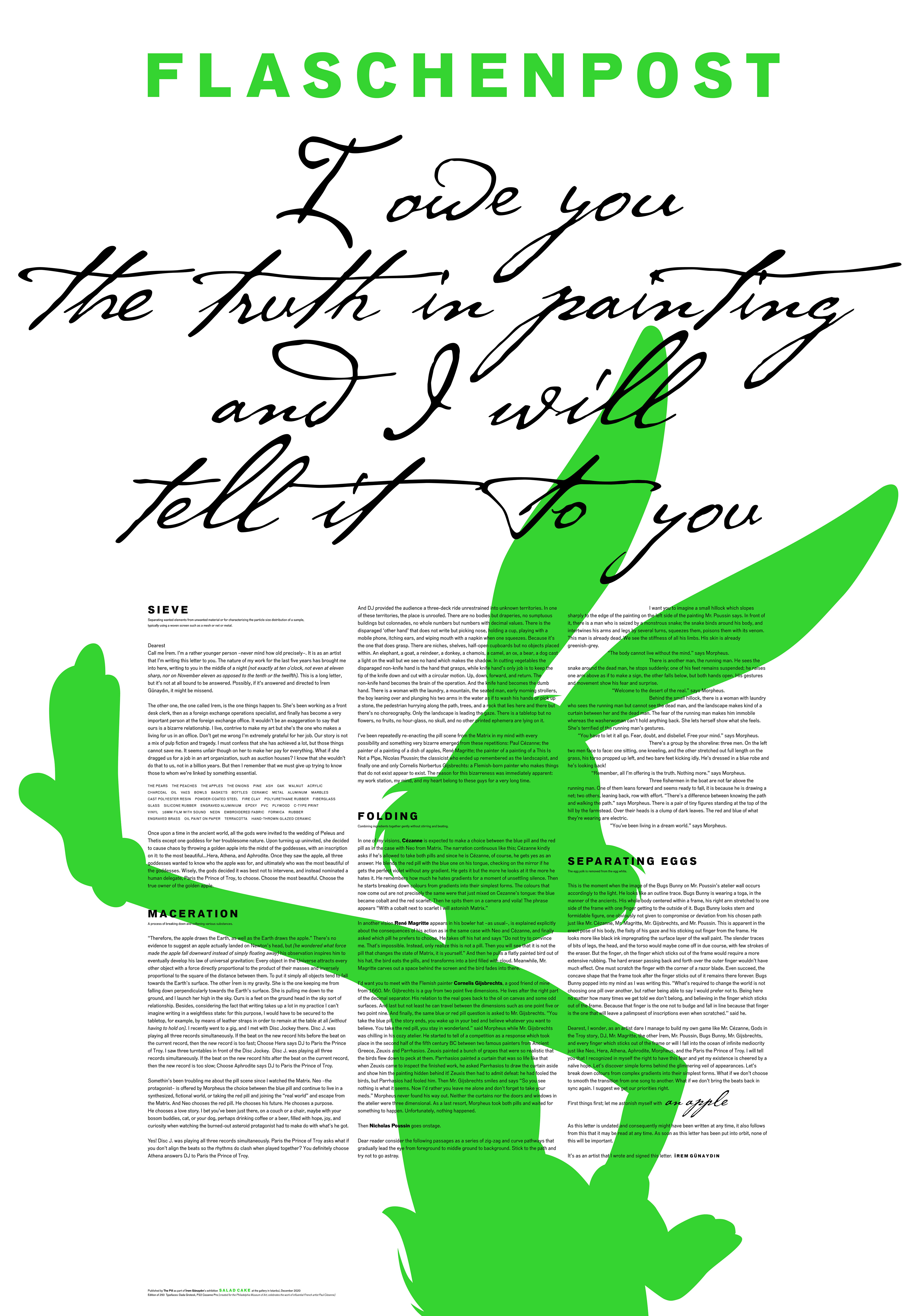 Published as part of İrem Günaydın’s exhibiton “Salad Cake” Edition of 250