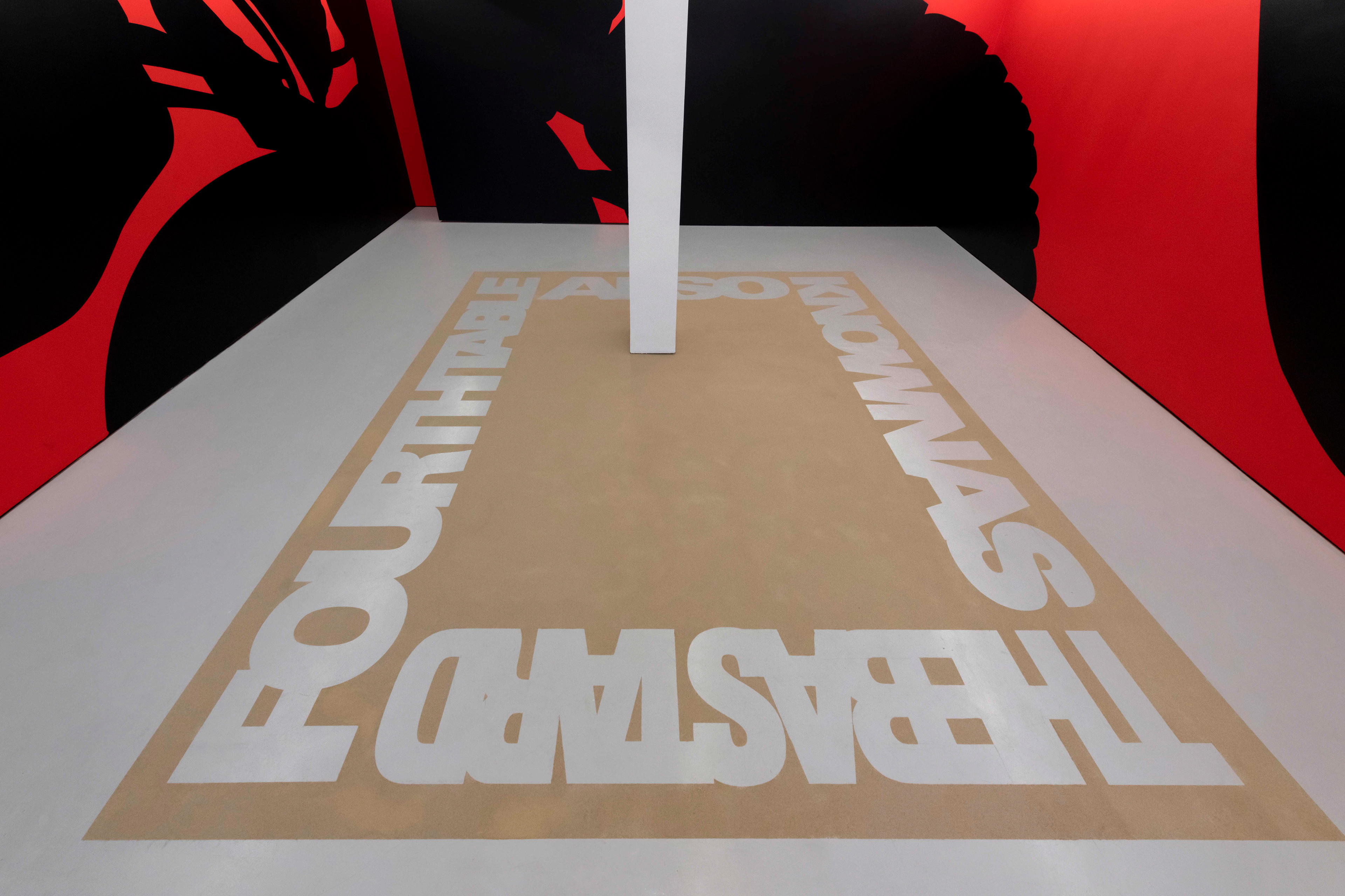 “Fourth Table Also Known As the Bastard,” 2022 quartz sand, 650 x 533 cm