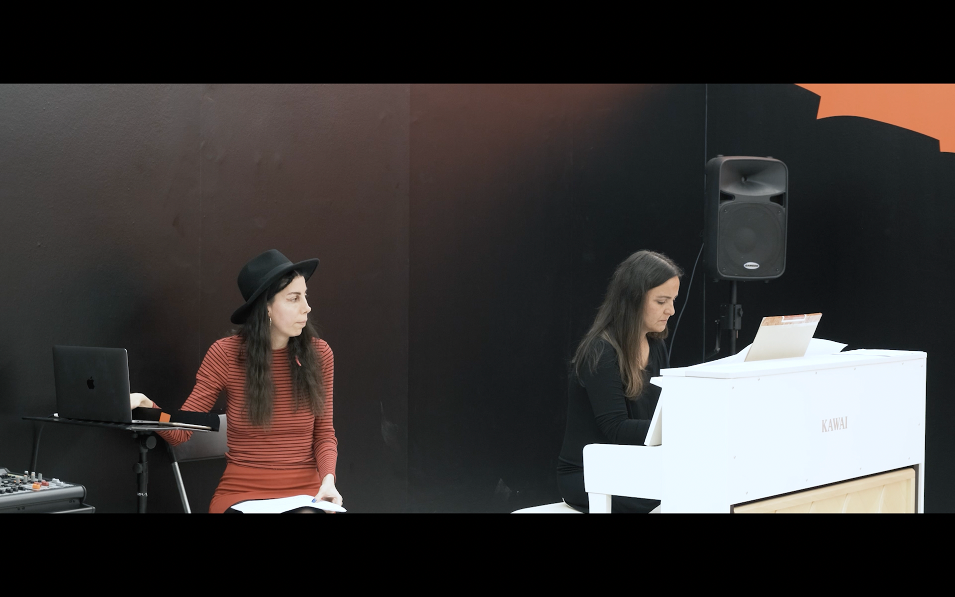 View from the live performance titled "Part I: Scripted," the first out of the four-part performance series as part of the  "Scripted Expanded Molded I” exhibition.