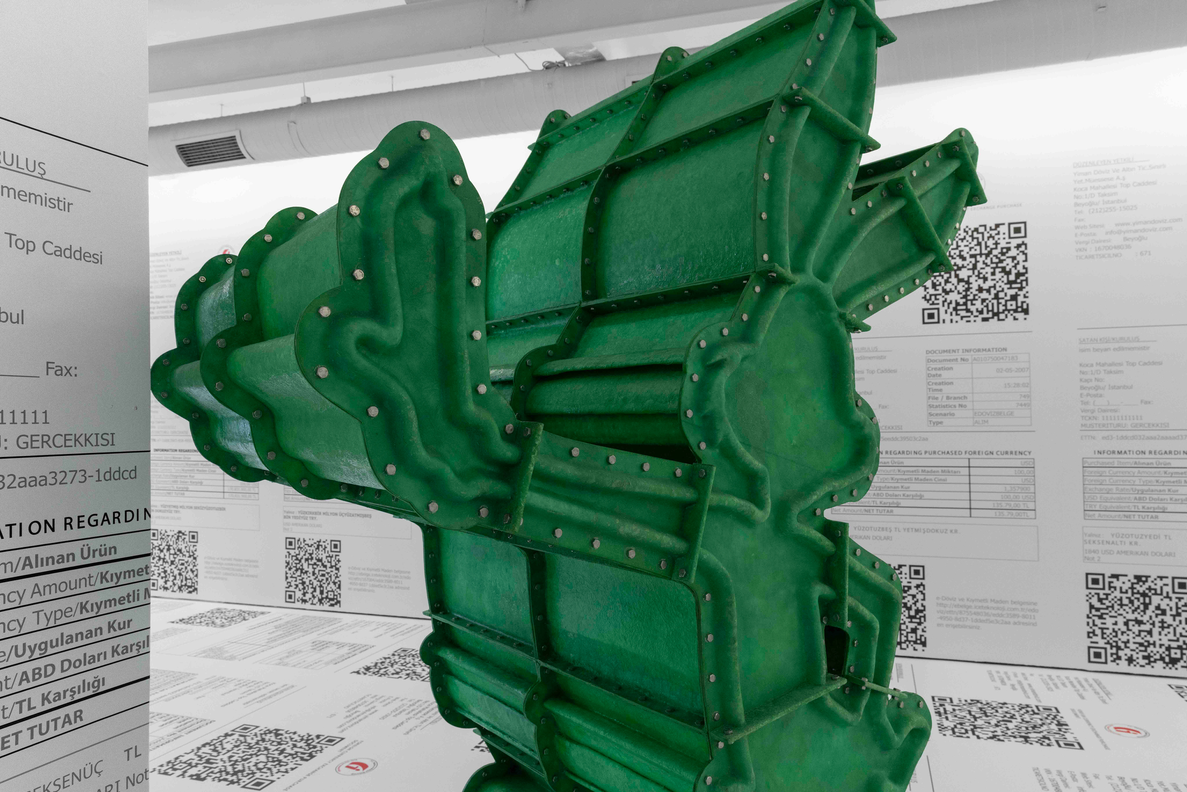 Fourth Bunny (Portrait I), Fiberglass, mold-based sculpture, 250x150x111cm, 2025