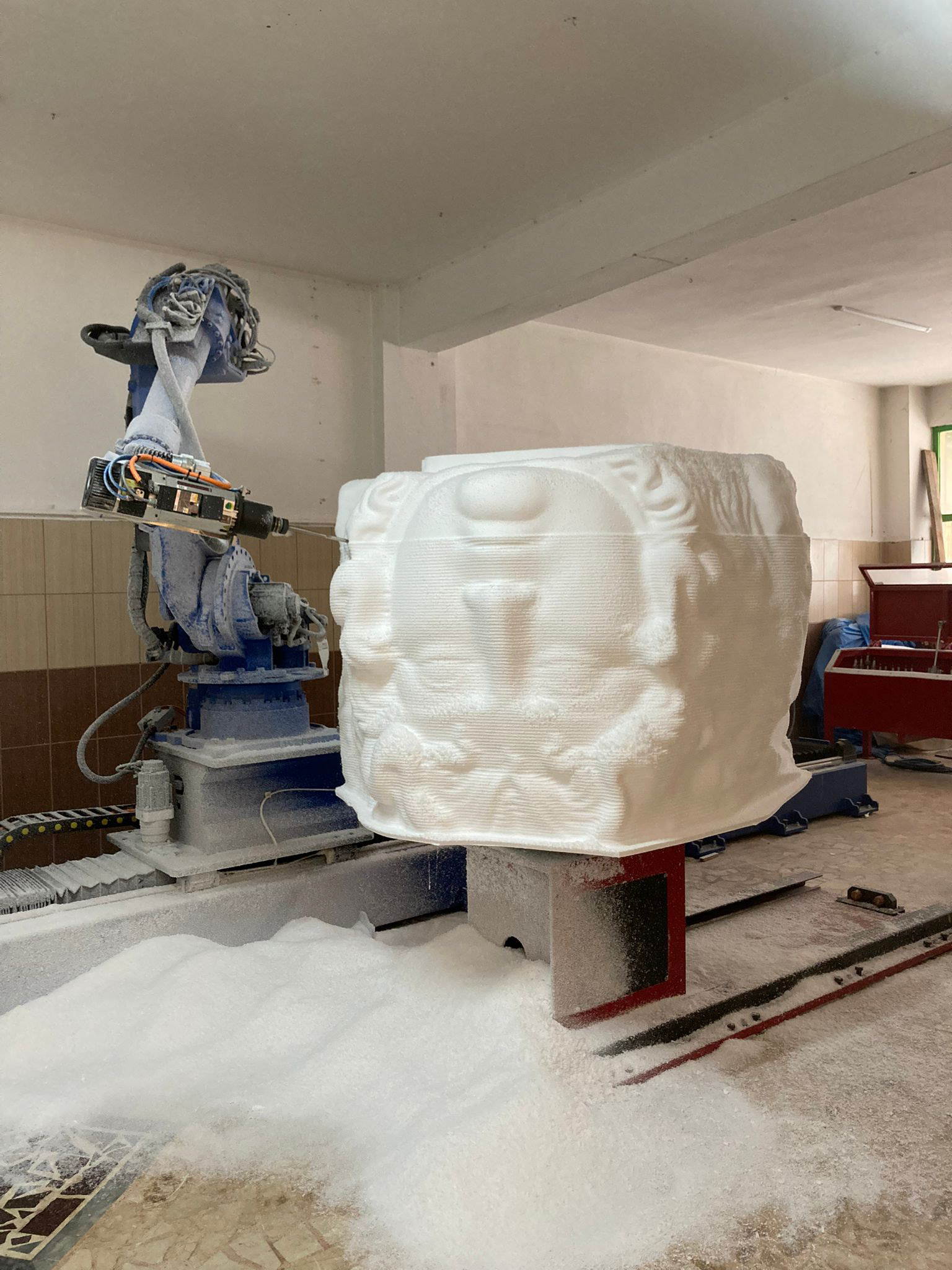 Carving the head of Medusa