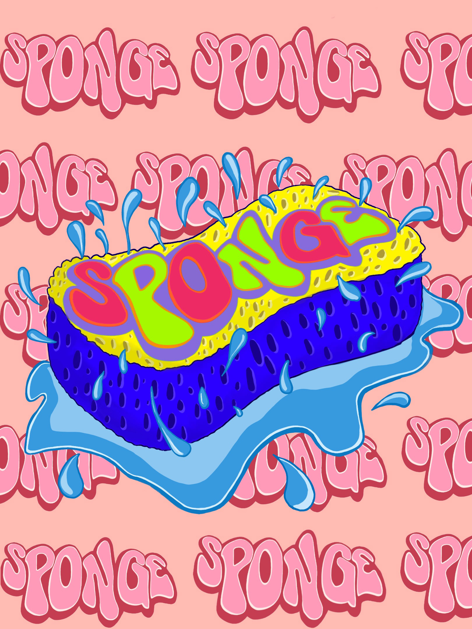 back cover for "Sponge Magazine," 2021, digital illustration