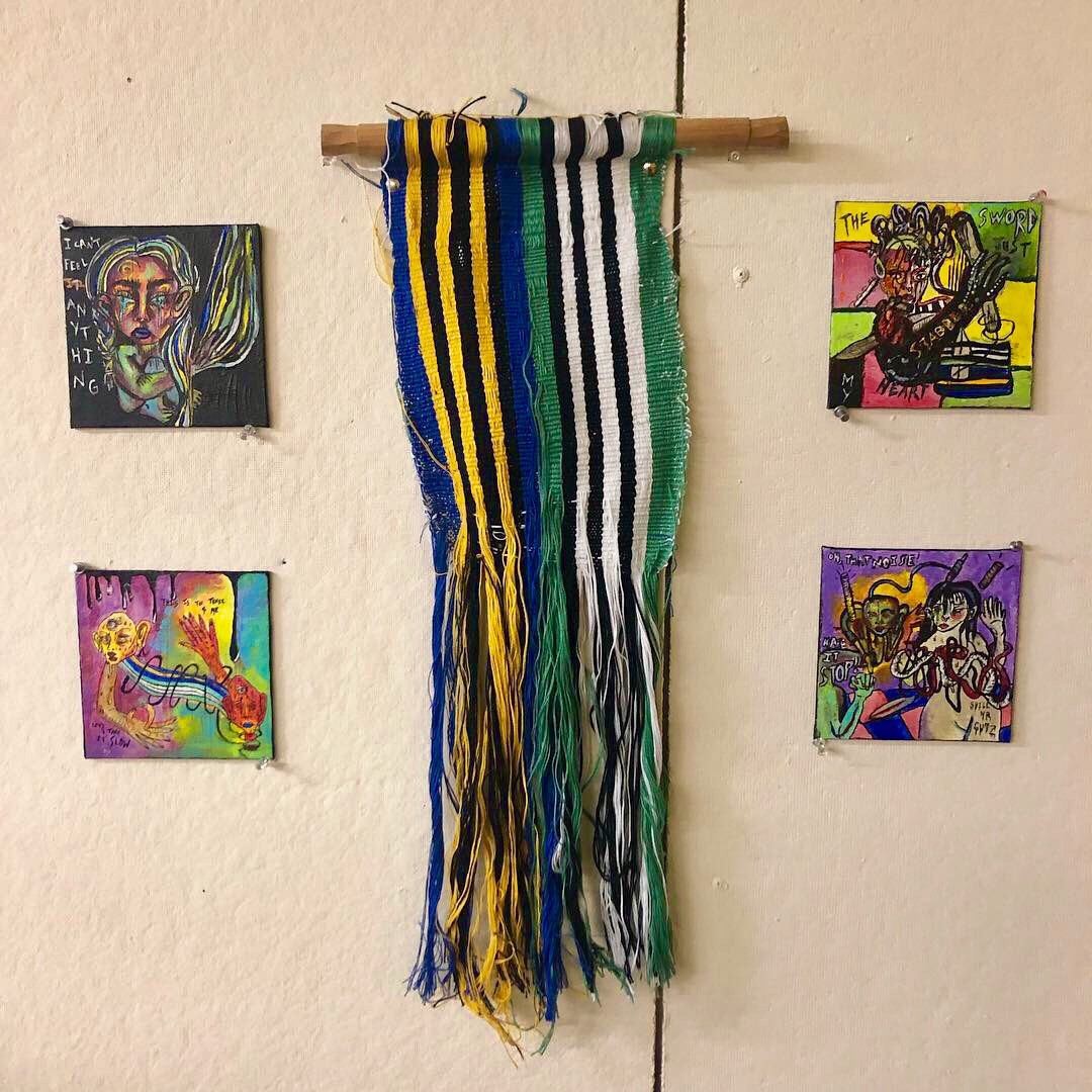 "The Frustrations of Weaving", 2019, installation