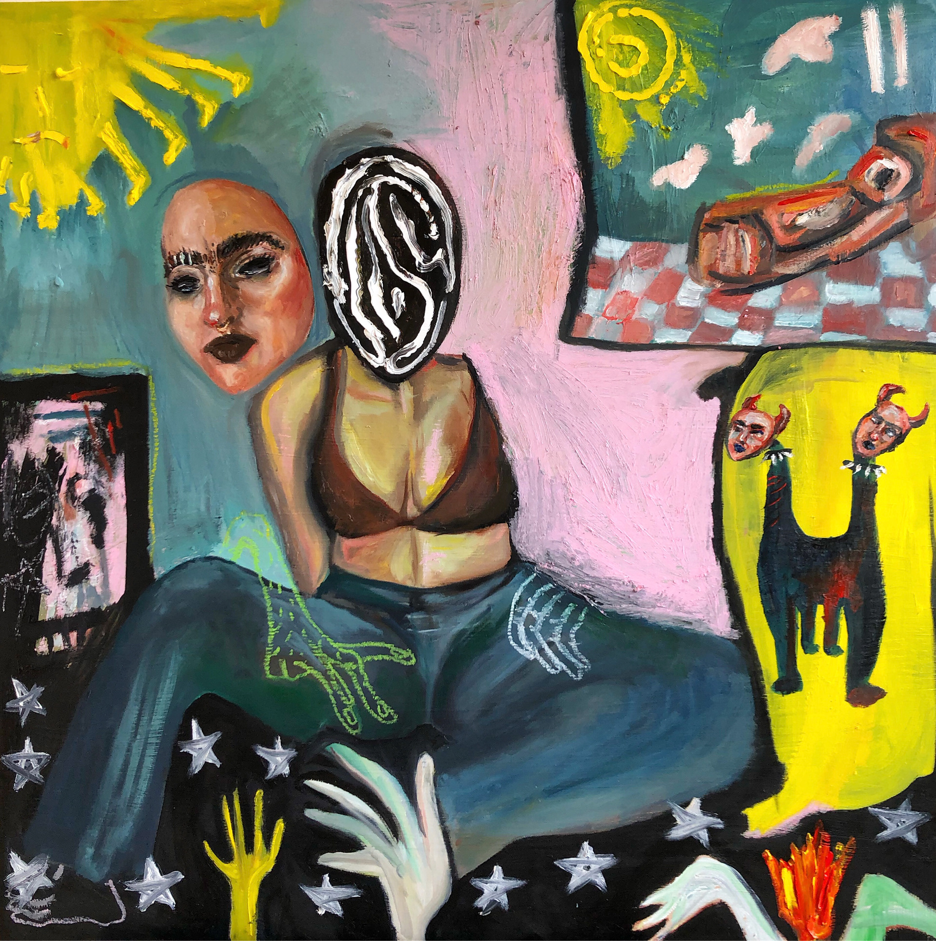 "the aftermath of desire" 2020, oil on wood panel